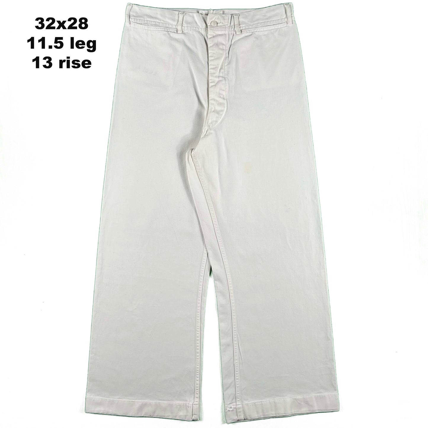 40s/50s White Cotton Sailor Pants- SELECT PAIR