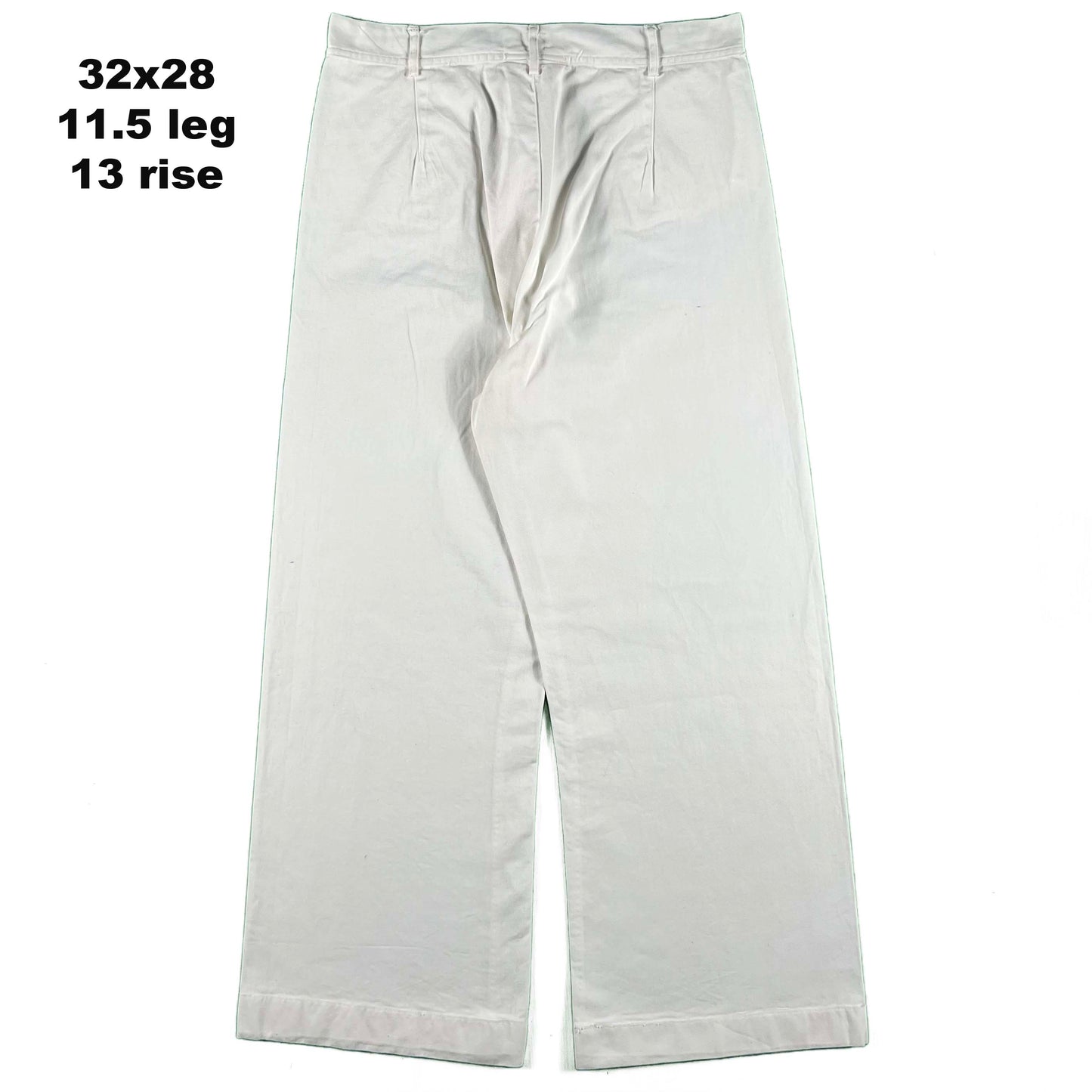 40s/50s White Cotton Sailor Pants- SELECT PAIR