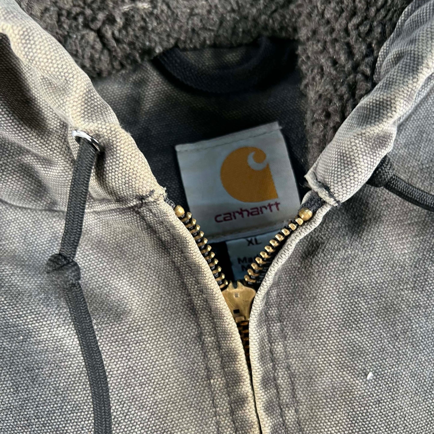 Carhartt Sun Faded Hooded Canvas Work Jacket- XL