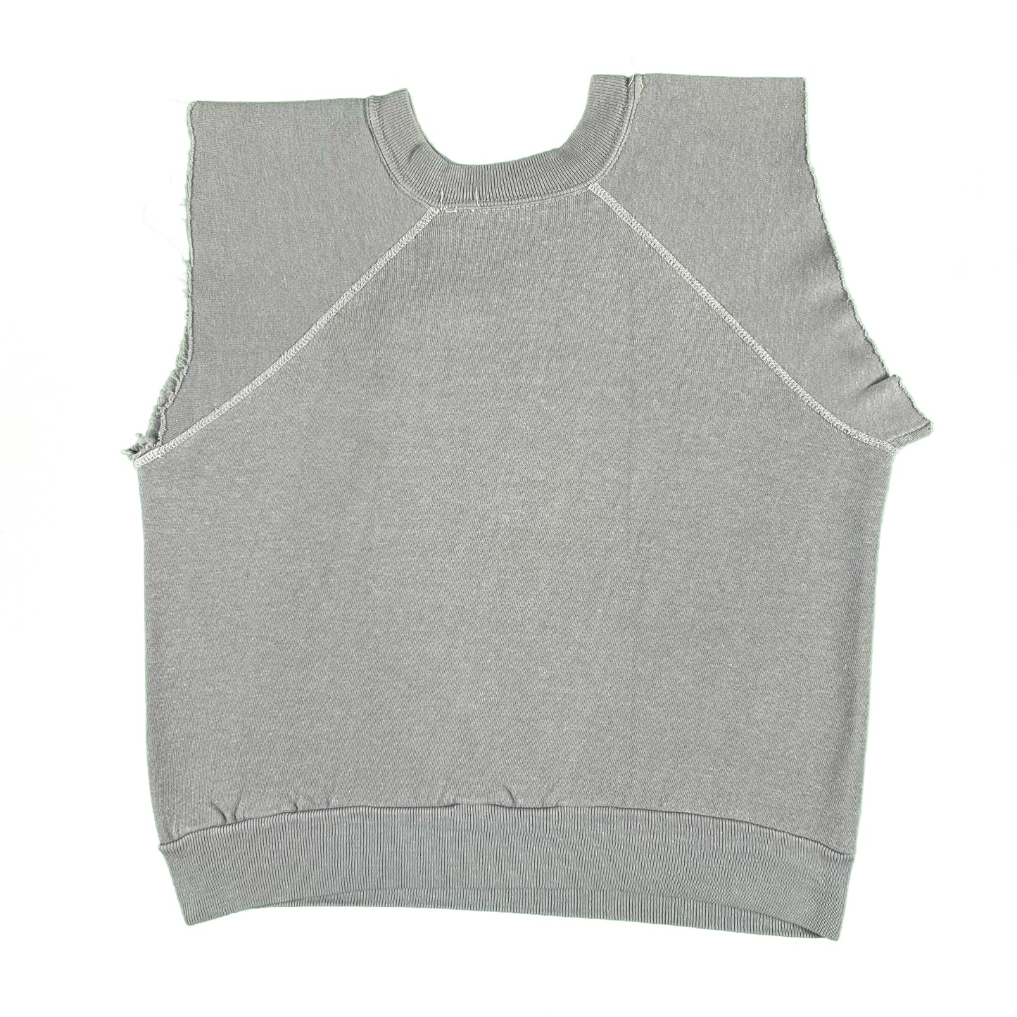 70s Chopped Grey Short Sleeve Sweatshirt- S