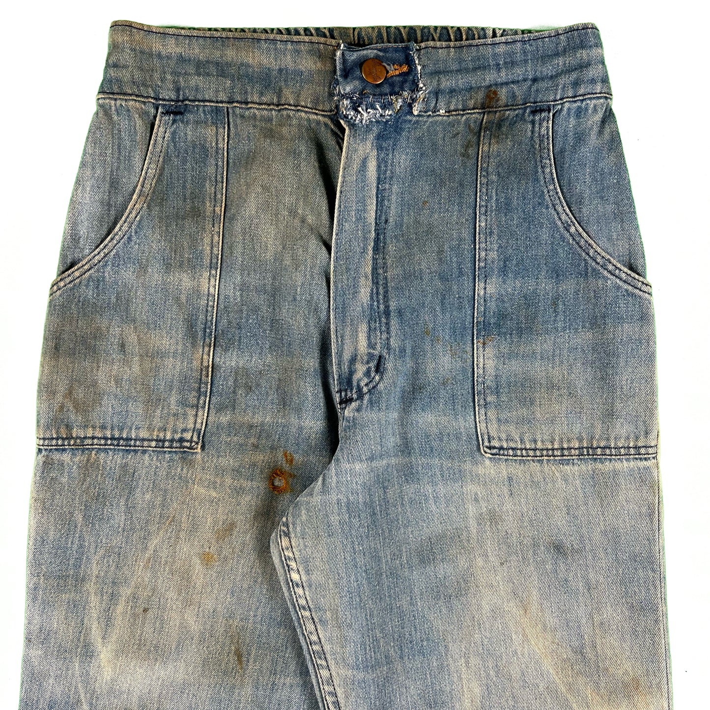 60s Wrangler Sun Smoked Denim Flares- 26x28.5