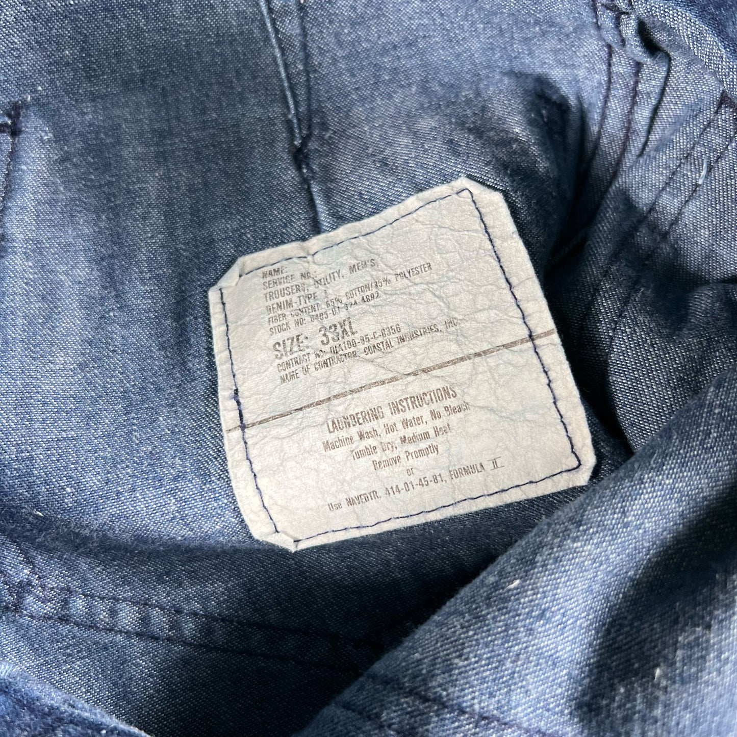 80s Seafarer Denim Sailor Pants- 31x30