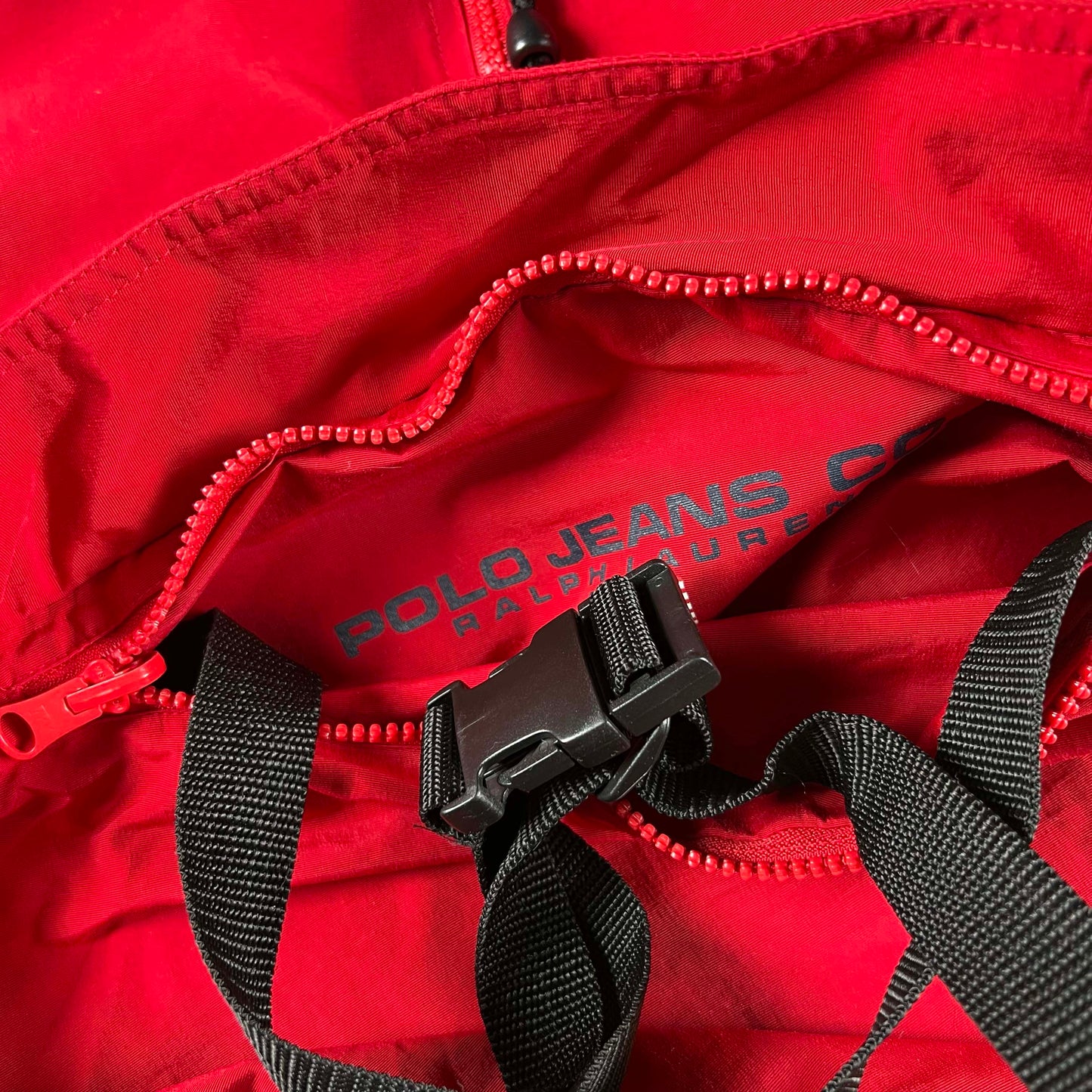 90s Polo Jeans Co. Packable Hooded Anorak- L