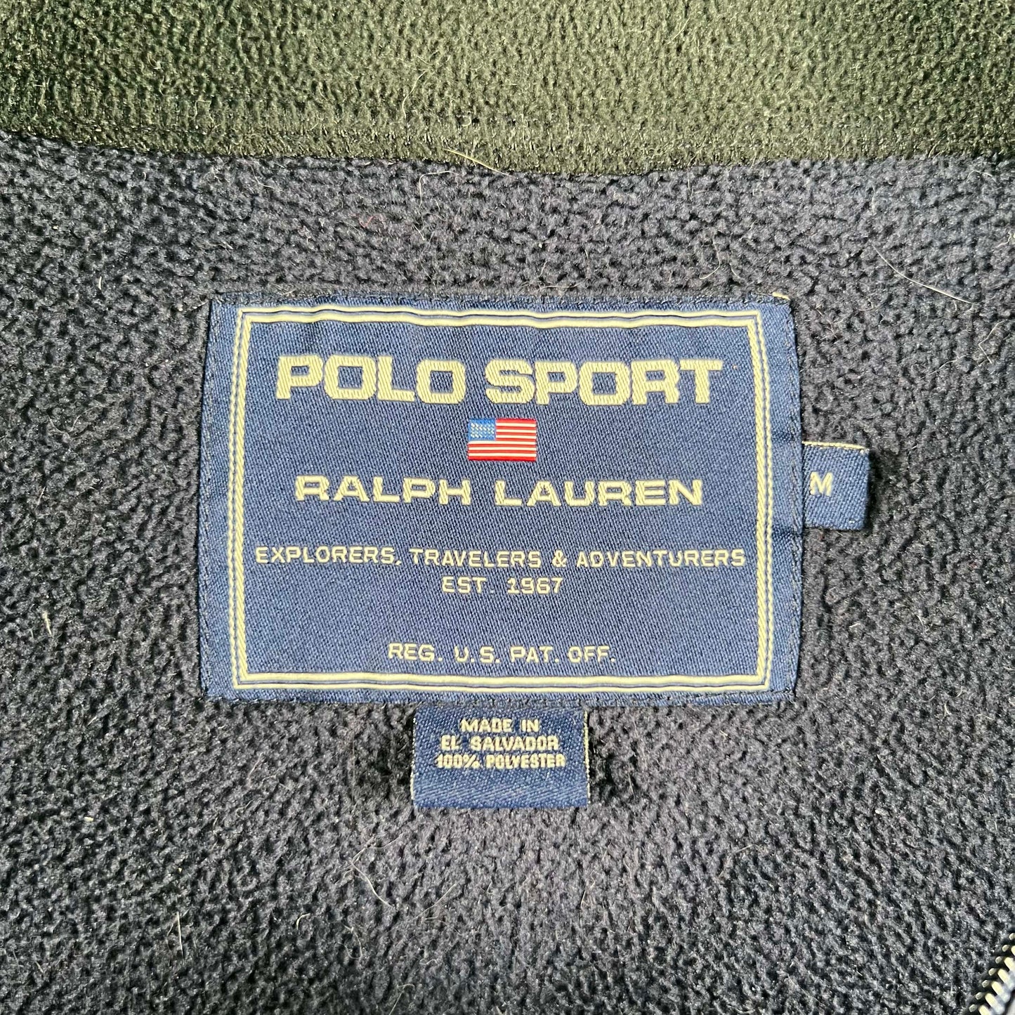 00s Polo Sport Black/Navy Fleece Jacket- M