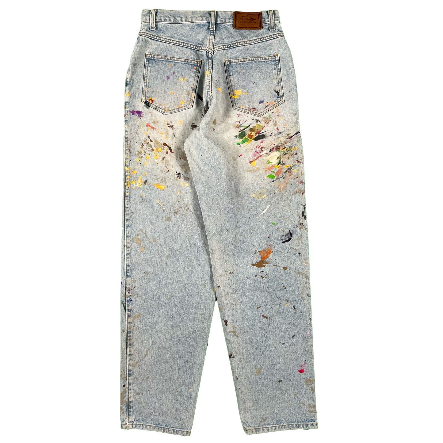 90s Calvin Klein Paint Splatter Denim- 28x31.5