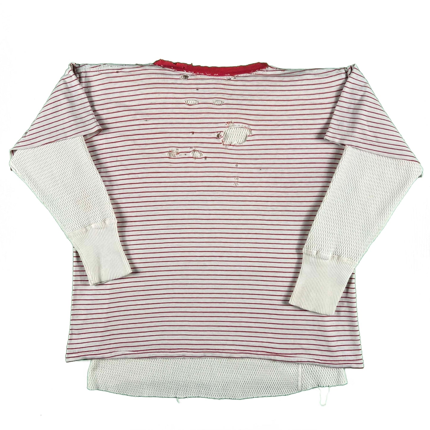 60s Striped Rebels Tee & 70s Waffle Knit Thermal- M