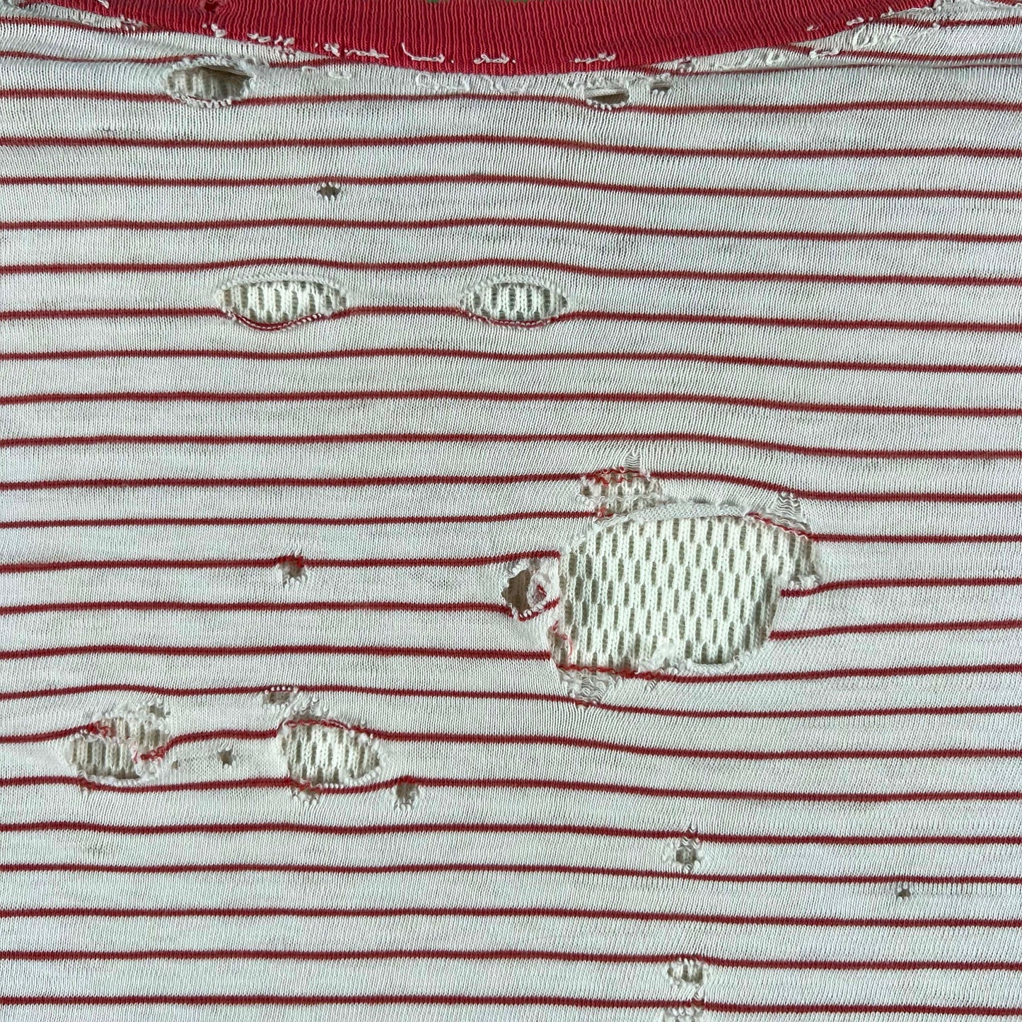 60s Striped Rebels Tee & 70s Waffle Knit Thermal- M