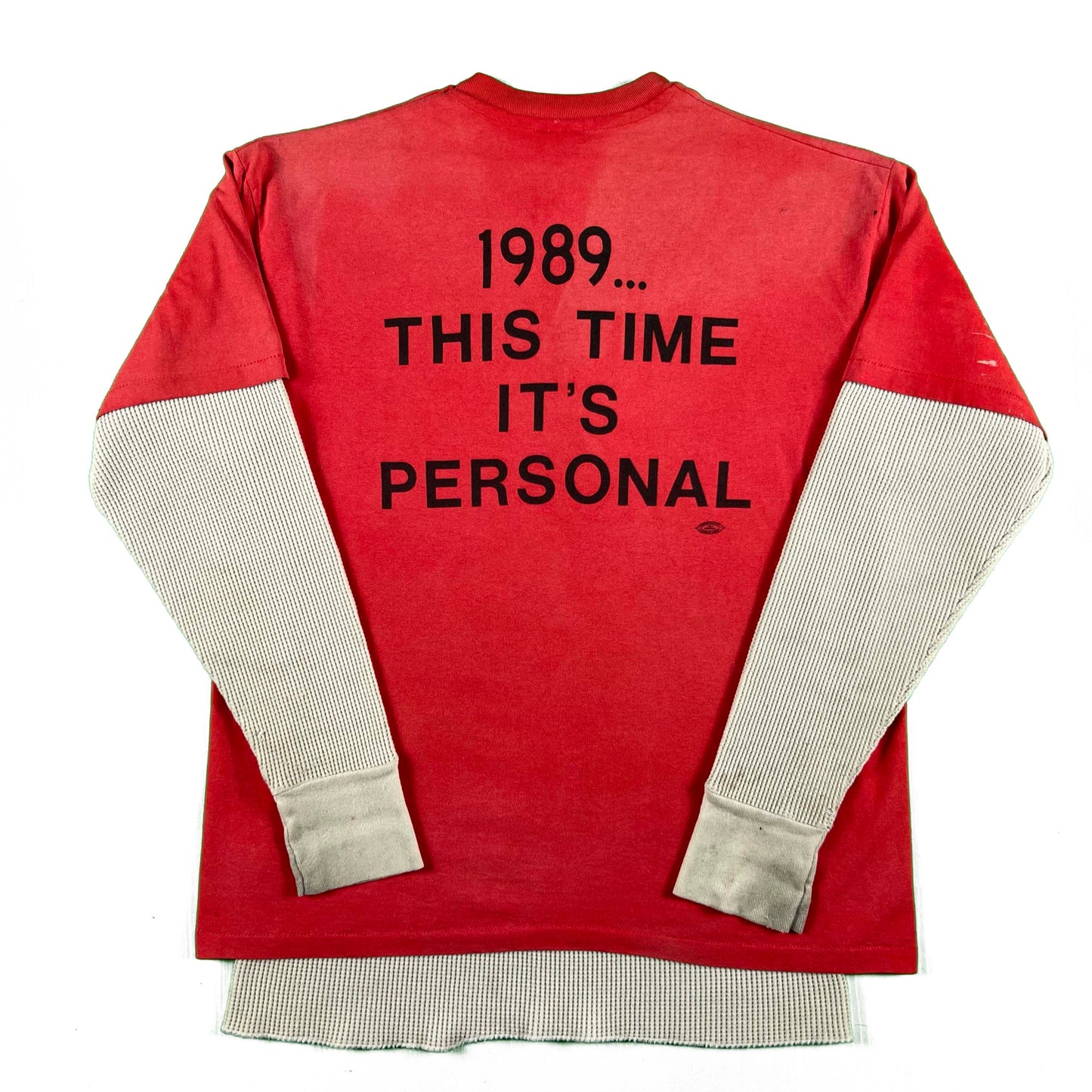 80s 'This Time It's Personal' Painter's Tee & Waffle Knit Thermal- XL