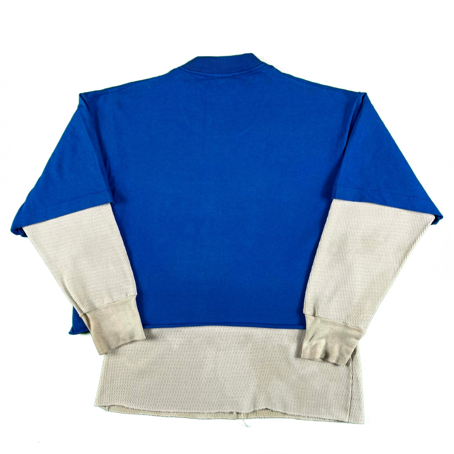 80s Defense Logistics Agency Crop Tee & 80s Waffle Knit Thermal- M