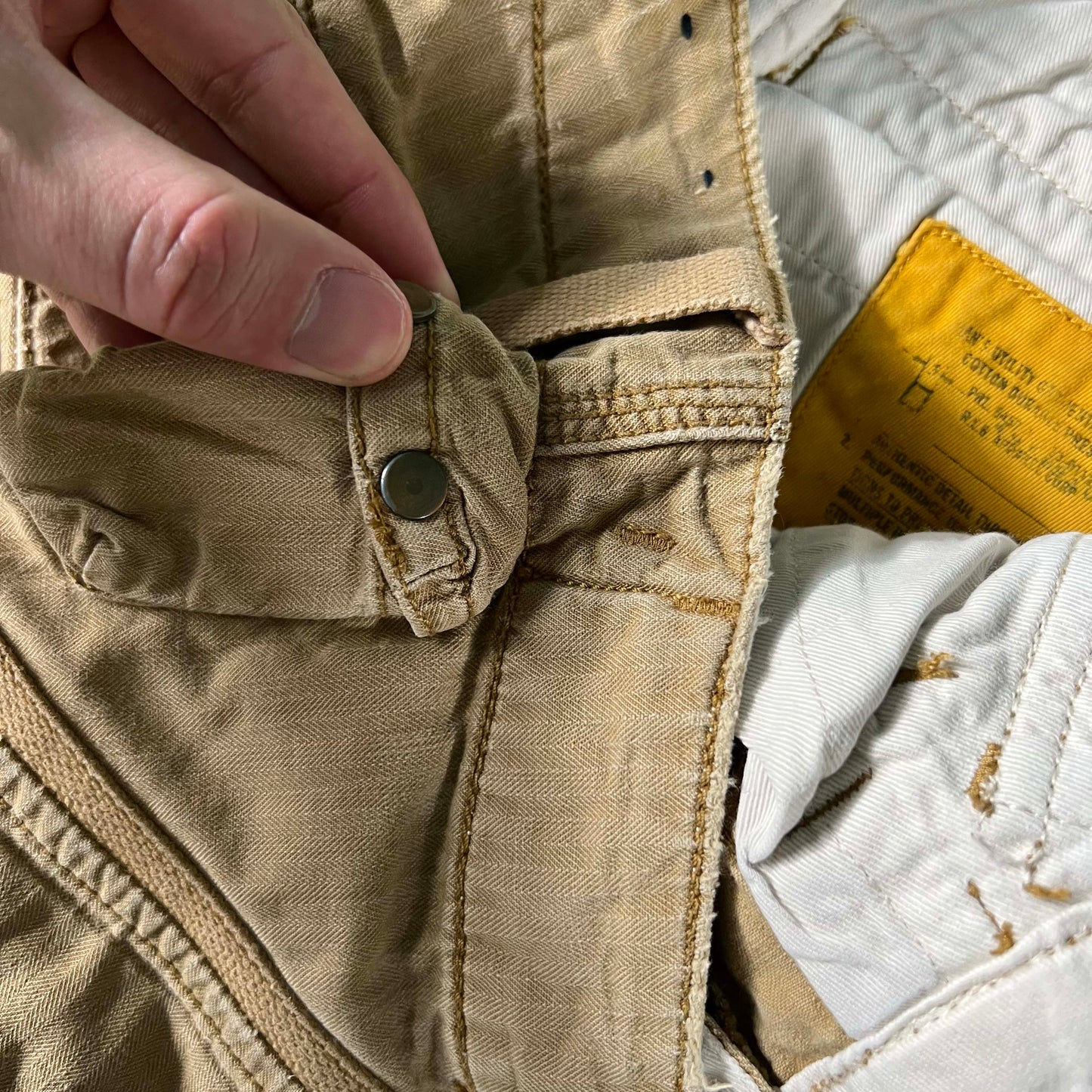 00s Polo Ralph Lauren Tan Army Style Cargo Pants- 34x30