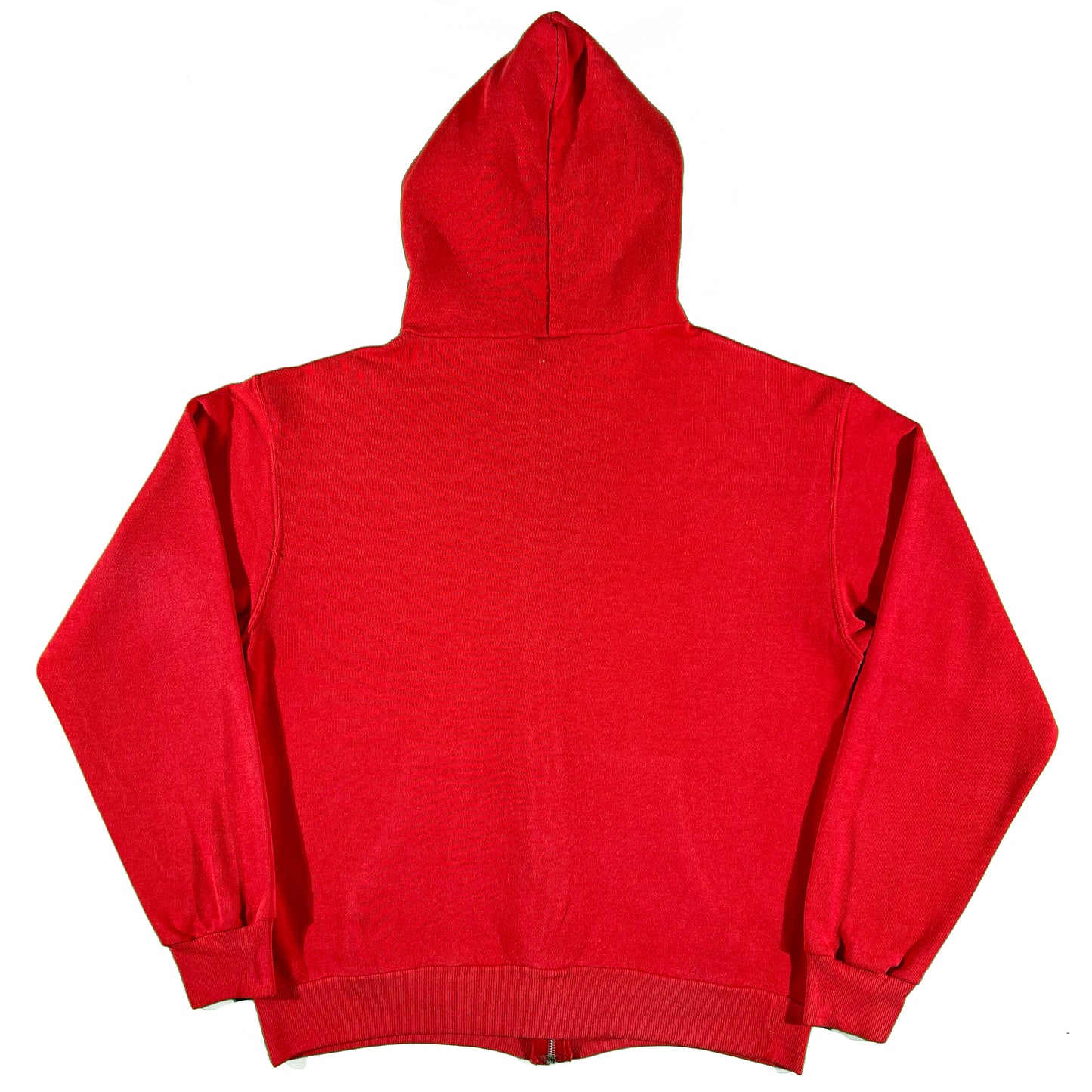80s Faded Red Zip Up Hoodie- M
