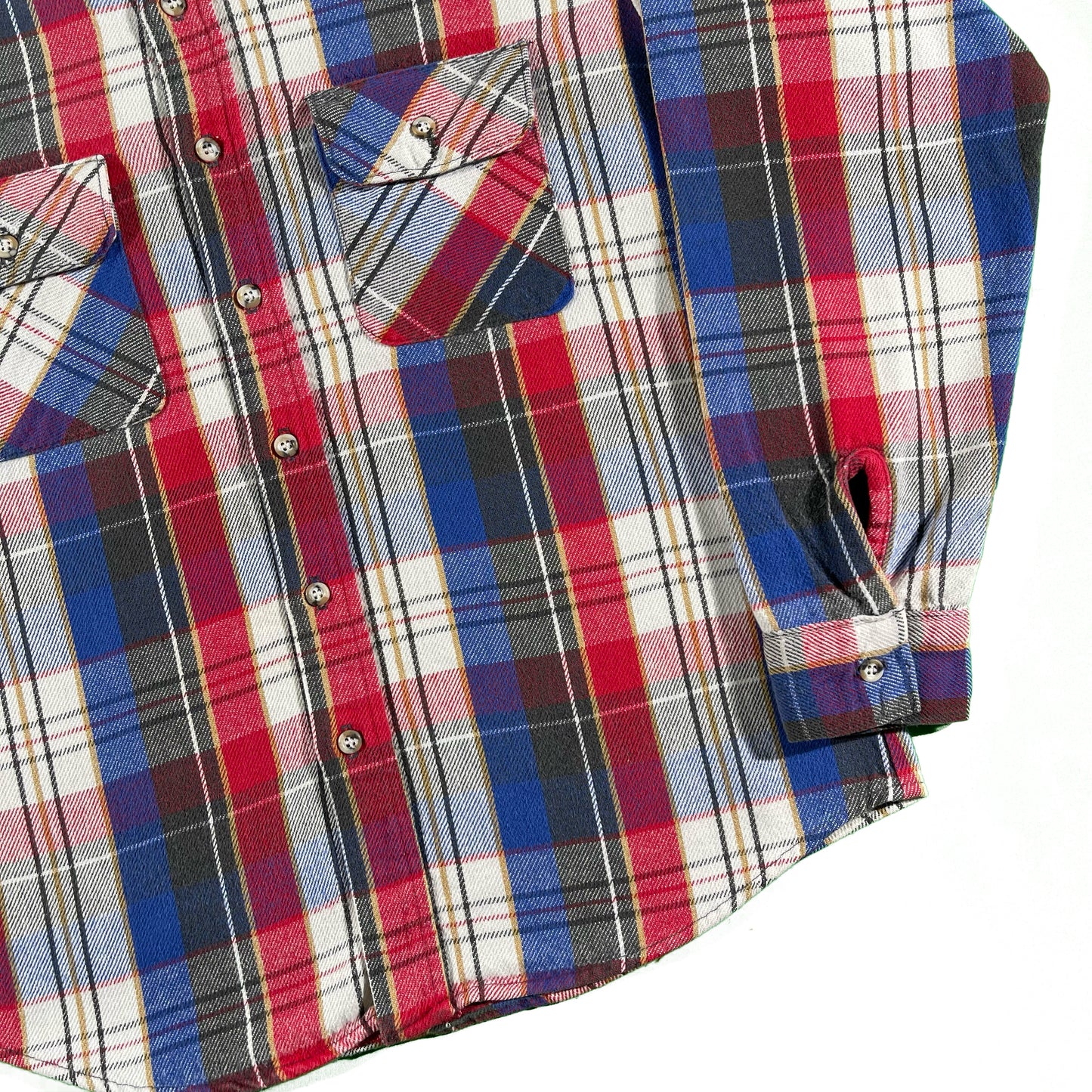 80s FiveBrother Cotton Flannel- L