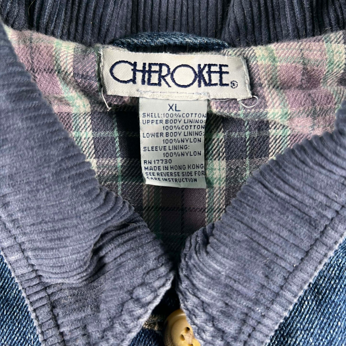 90s Cherokee Dark Wash Denim Barn Coat- L/XL