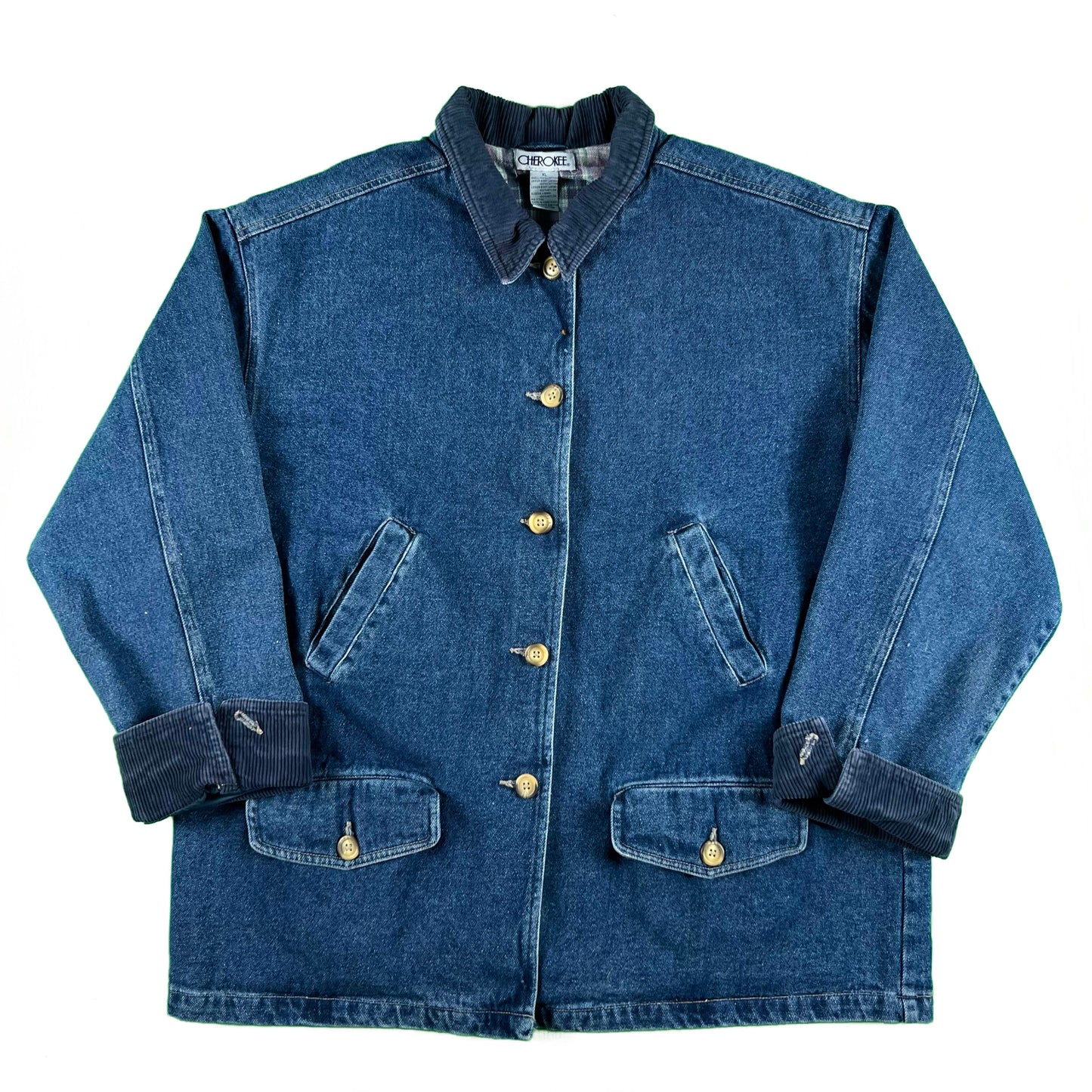 90s Cherokee Dark Wash Denim Barn Coat- L/XL