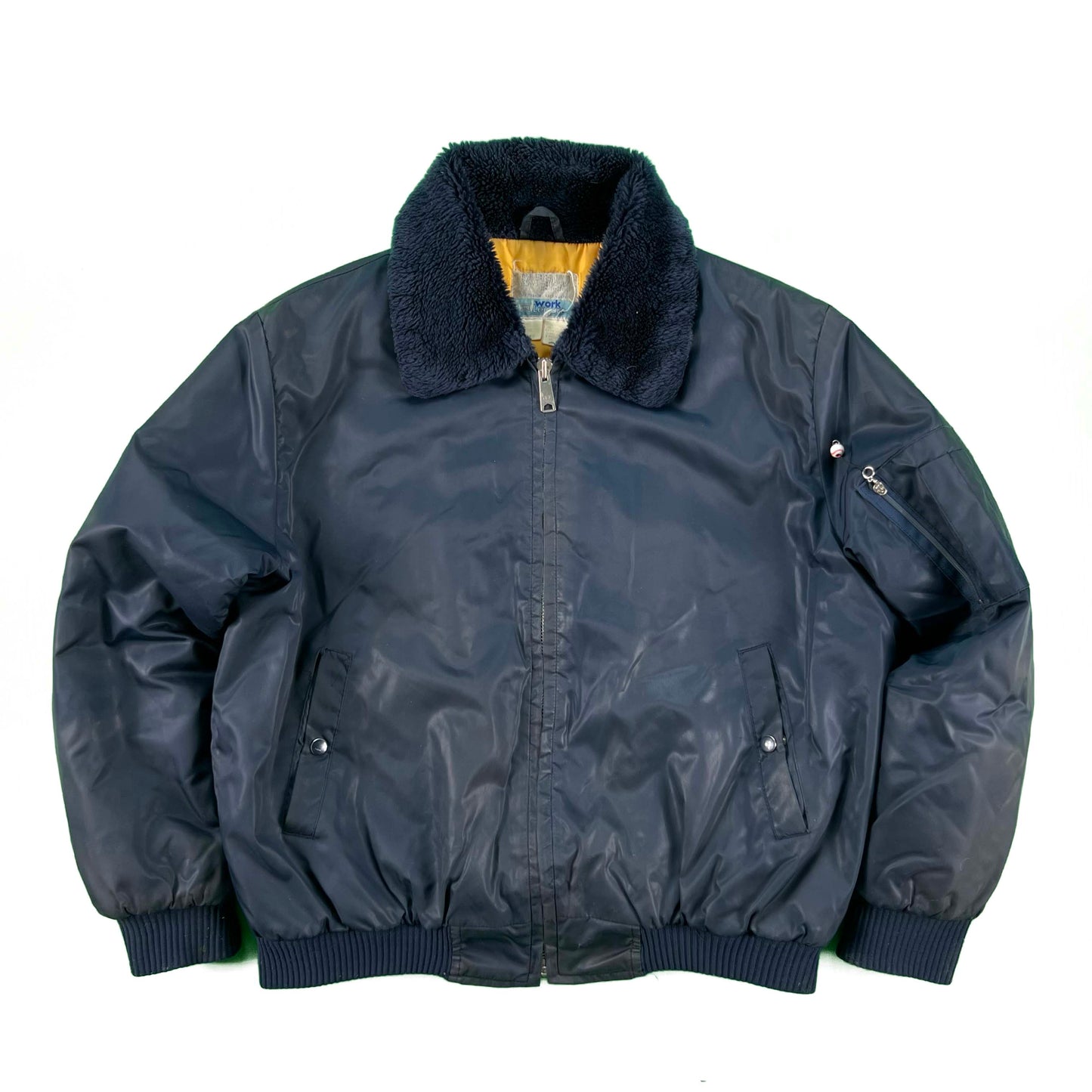 70s/80s Sears Navy MA-1 Bomber Jacket- XL
