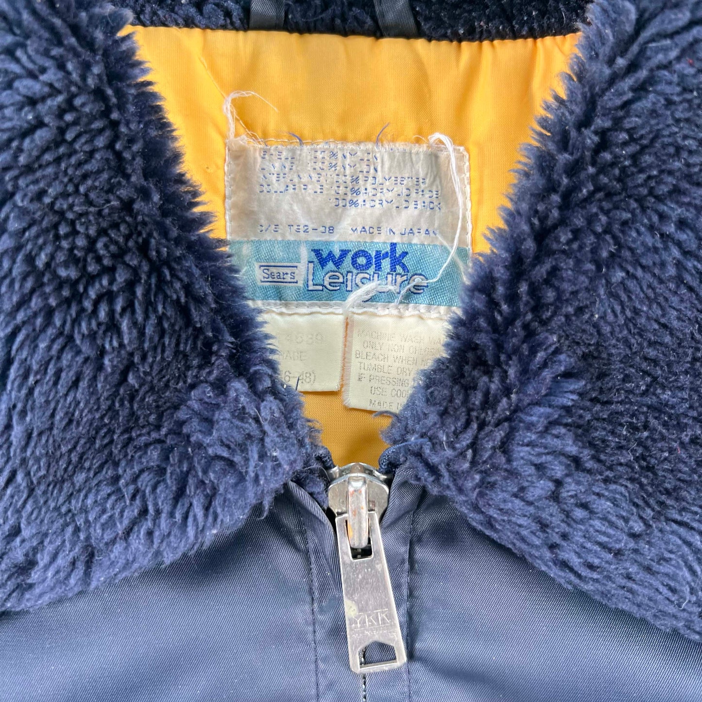 70s/80s Sears Navy MA-1 Bomber Jacket- XL