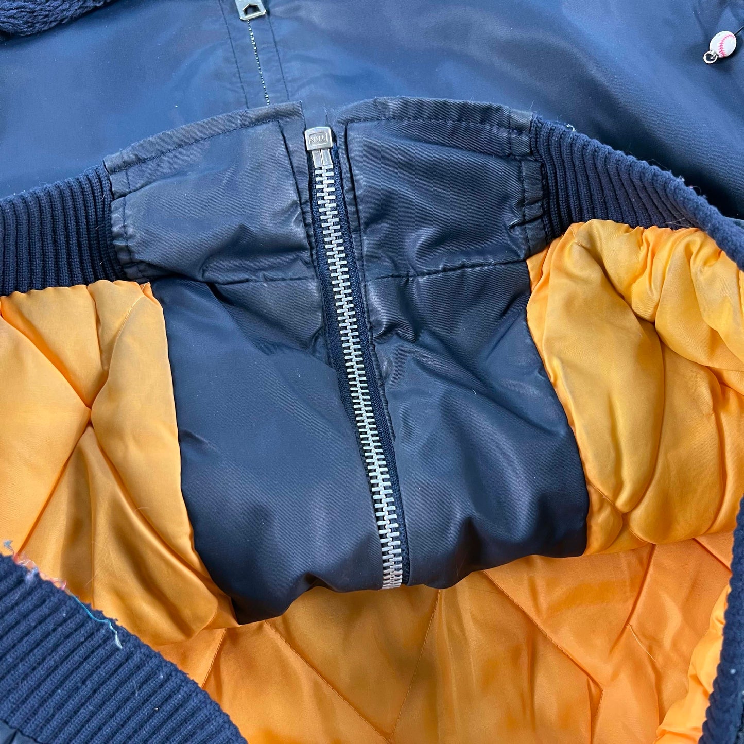70s/80s Sears Navy MA-1 Bomber Jacket- XL