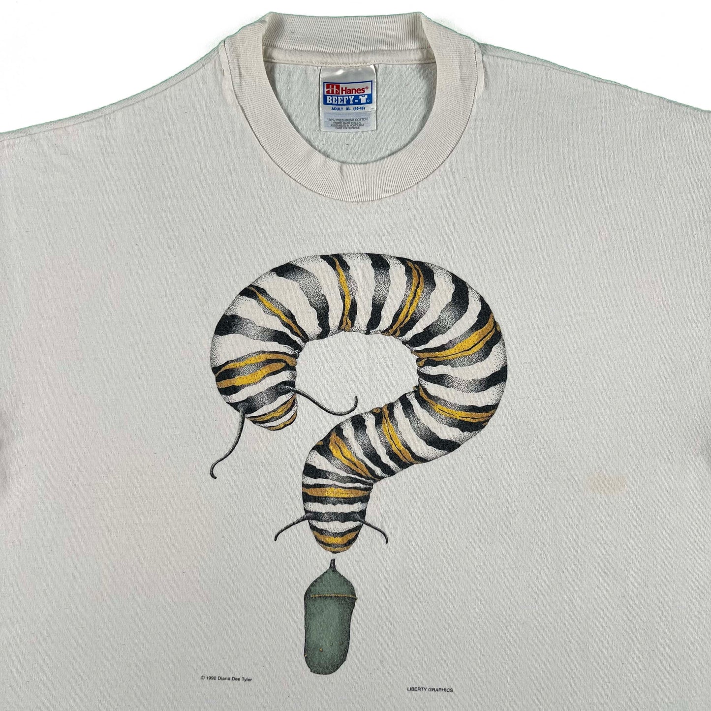 90s Caterpillar Question Mark Tee- XL