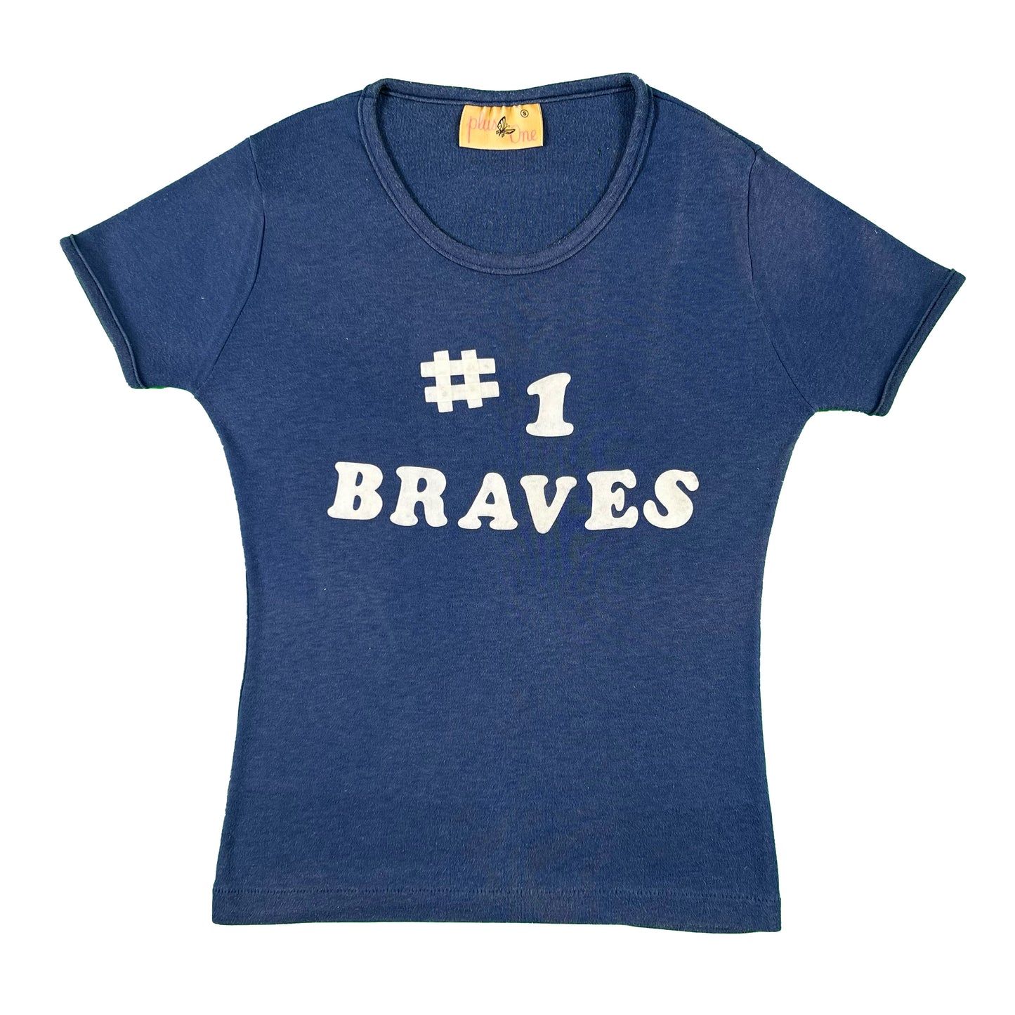 70s Braves Baby Script Tee- XS