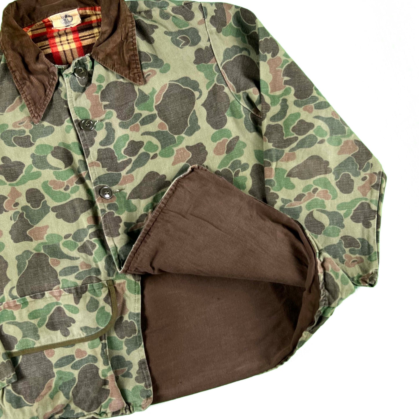 60s Duck Camo Cotton Hunting Jacket- XL