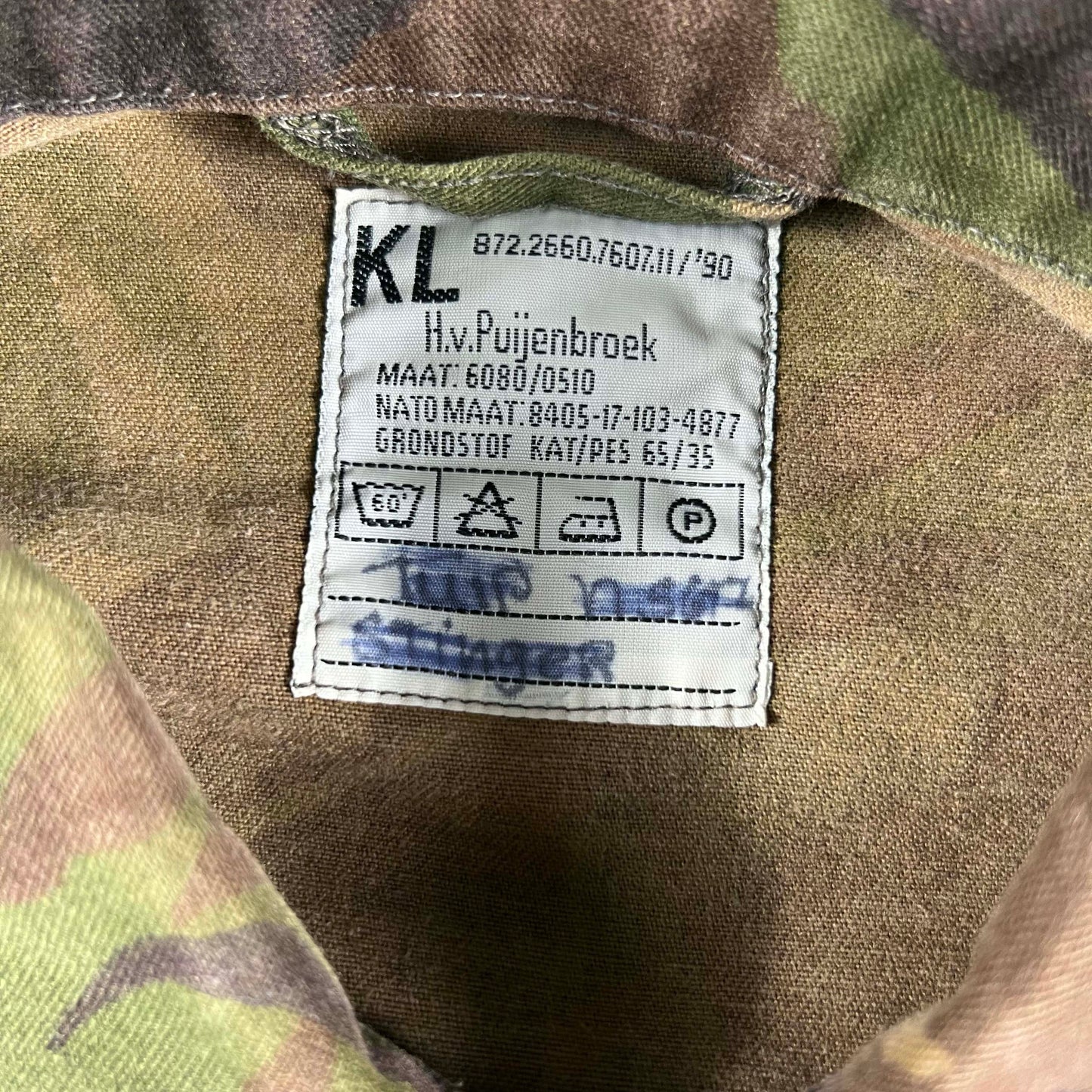 90s Dutch Army Camo Jacket- XL