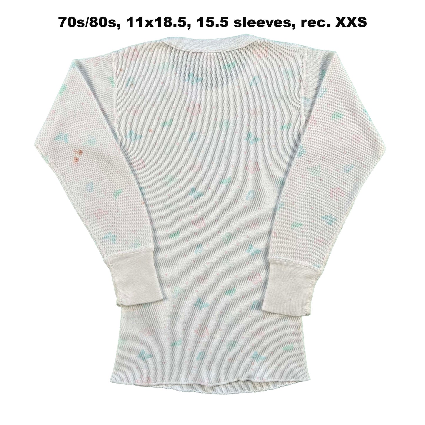 Vintage Floral Waffle Knit Thermals- SELECT SHIRT