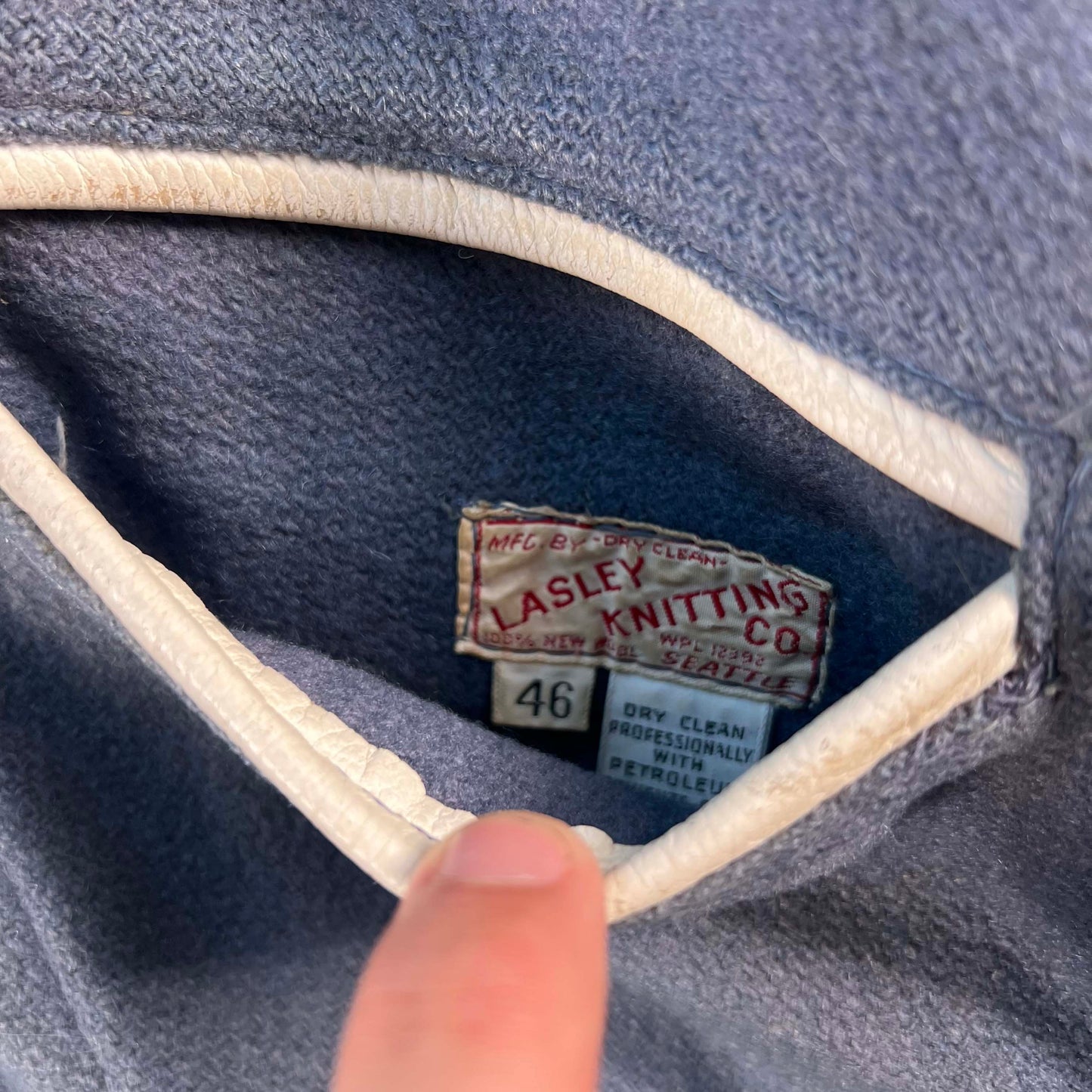 50s Blue Spartans Varsity Jacket- XL