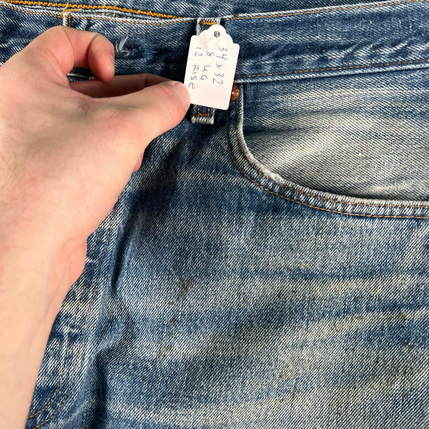 90s Faded & Worn Levi's 501 Denim- 34x32