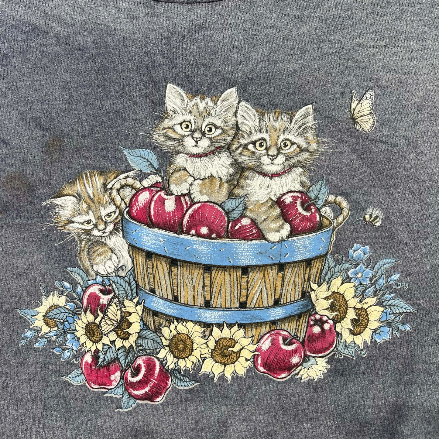 00s Adorable Cats Sun Fucked Sweatshirt- L
