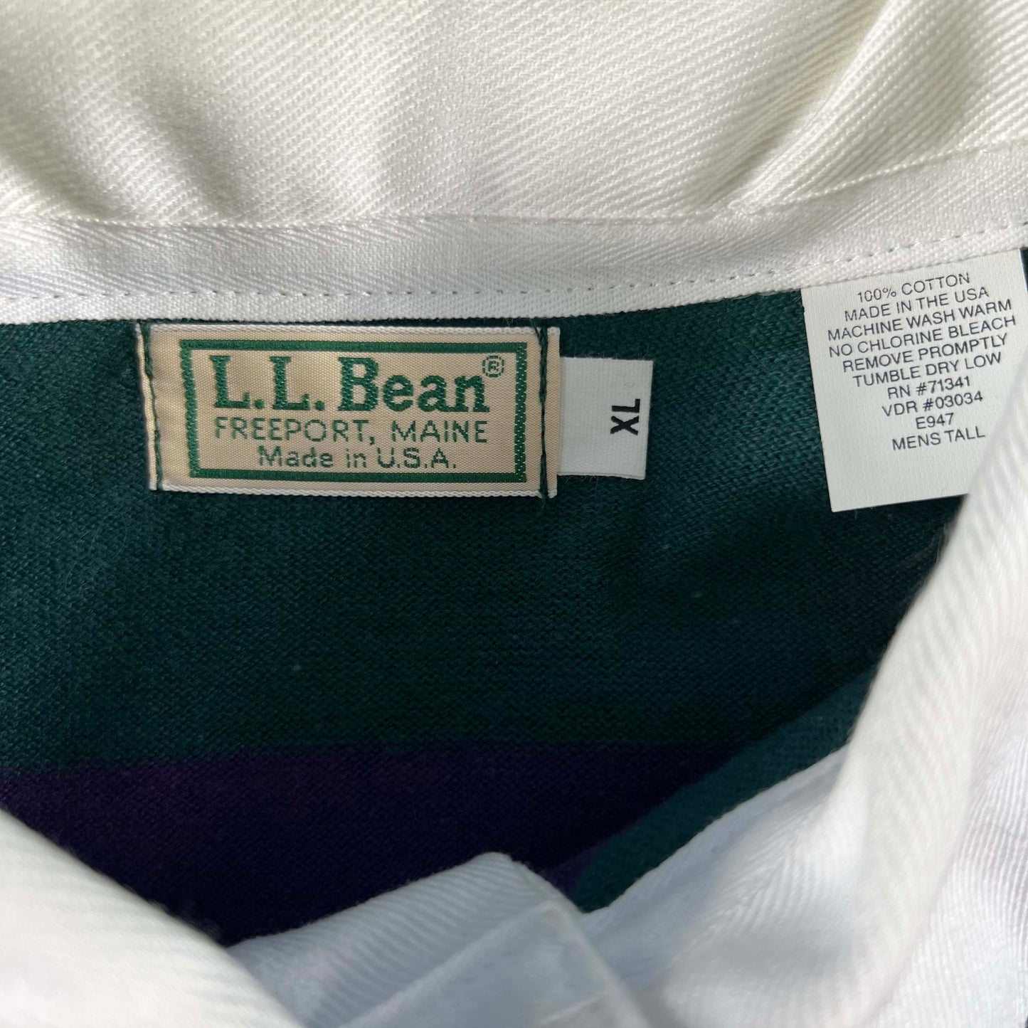 80s L.L. Bean Striped Rugby Shirt- XL