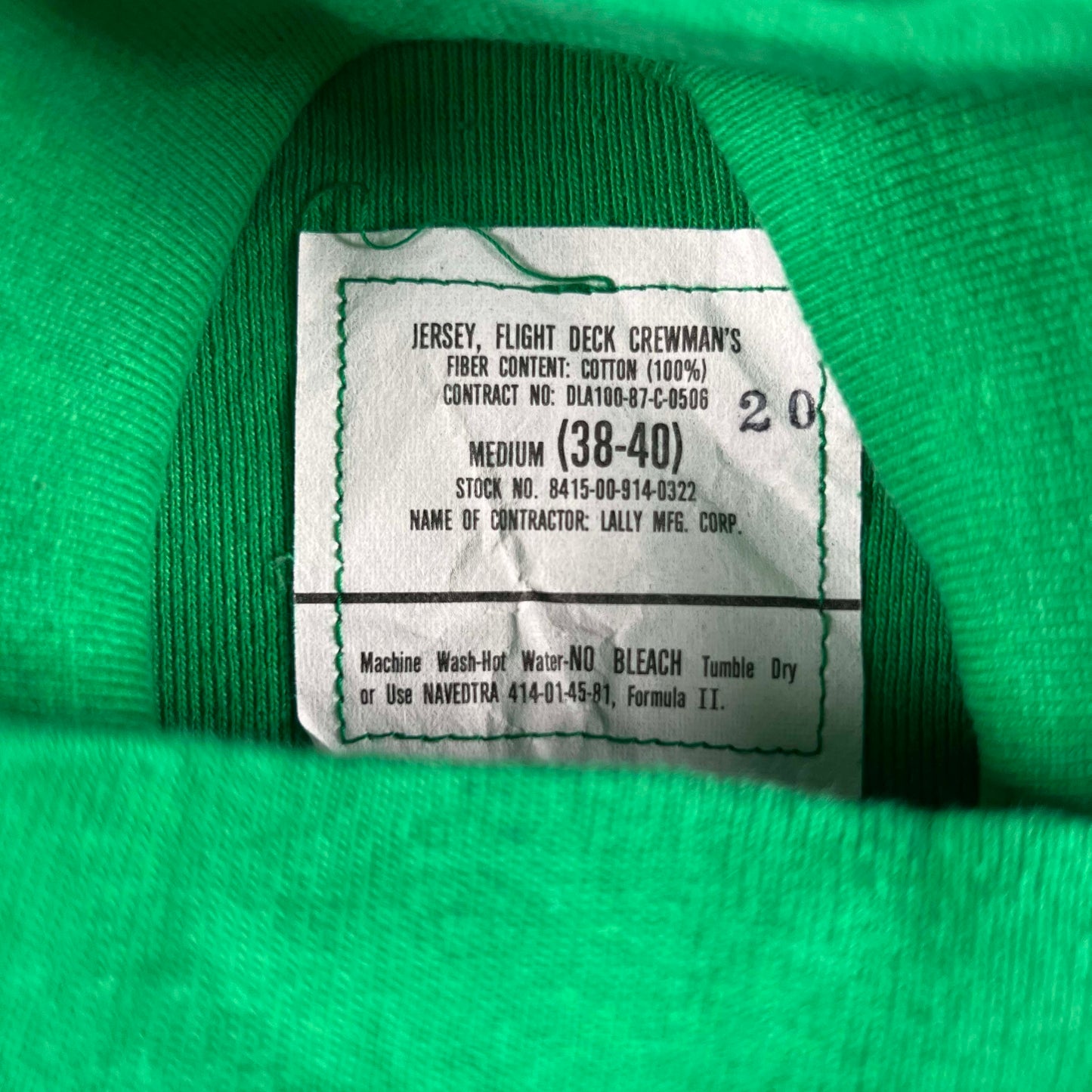 80s USN Flight Deck Crewman's Shirts(sz M)- 5 IN STOCK!!
