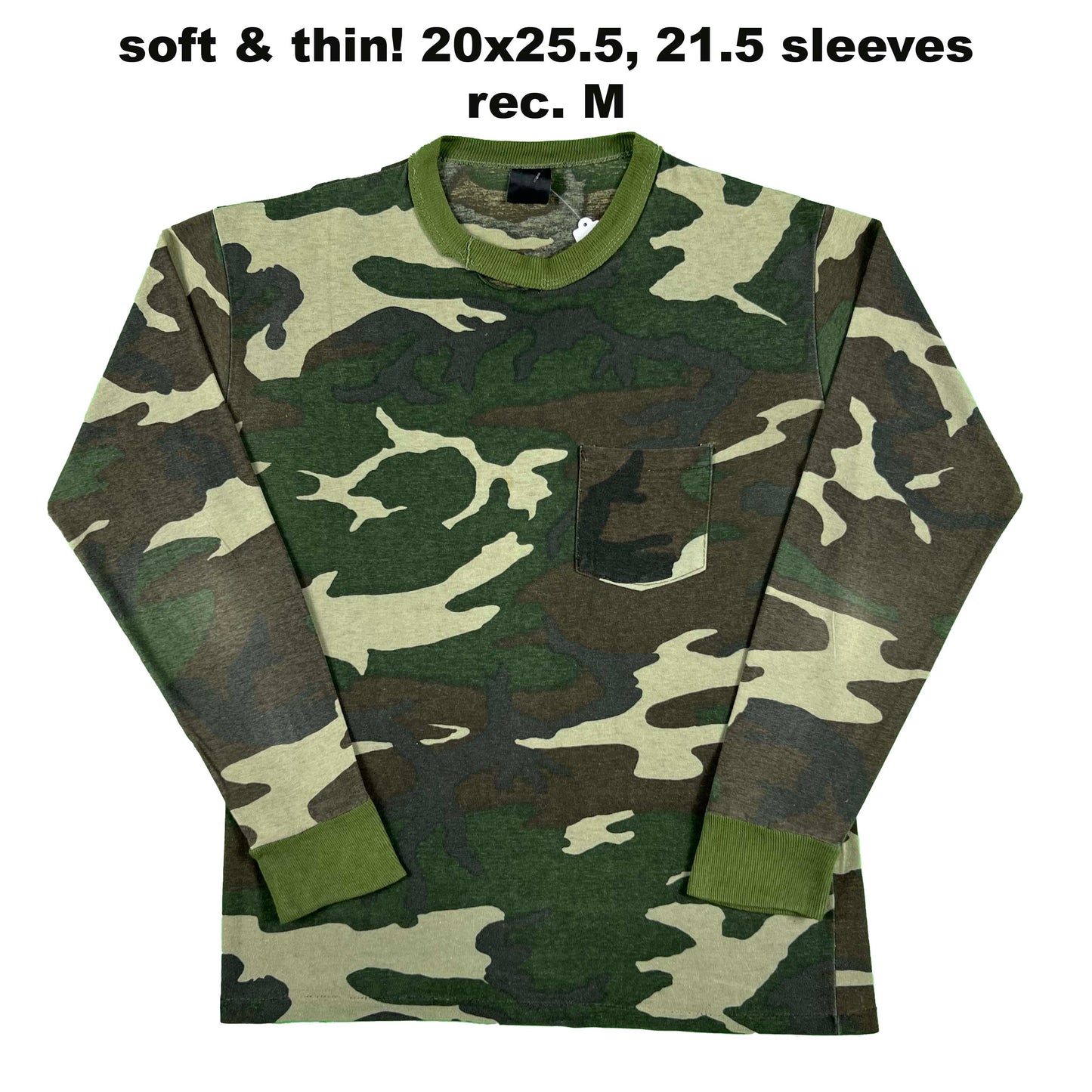 Vintage Blank Camo Long Sleeve Tees- SELECT SHIRT