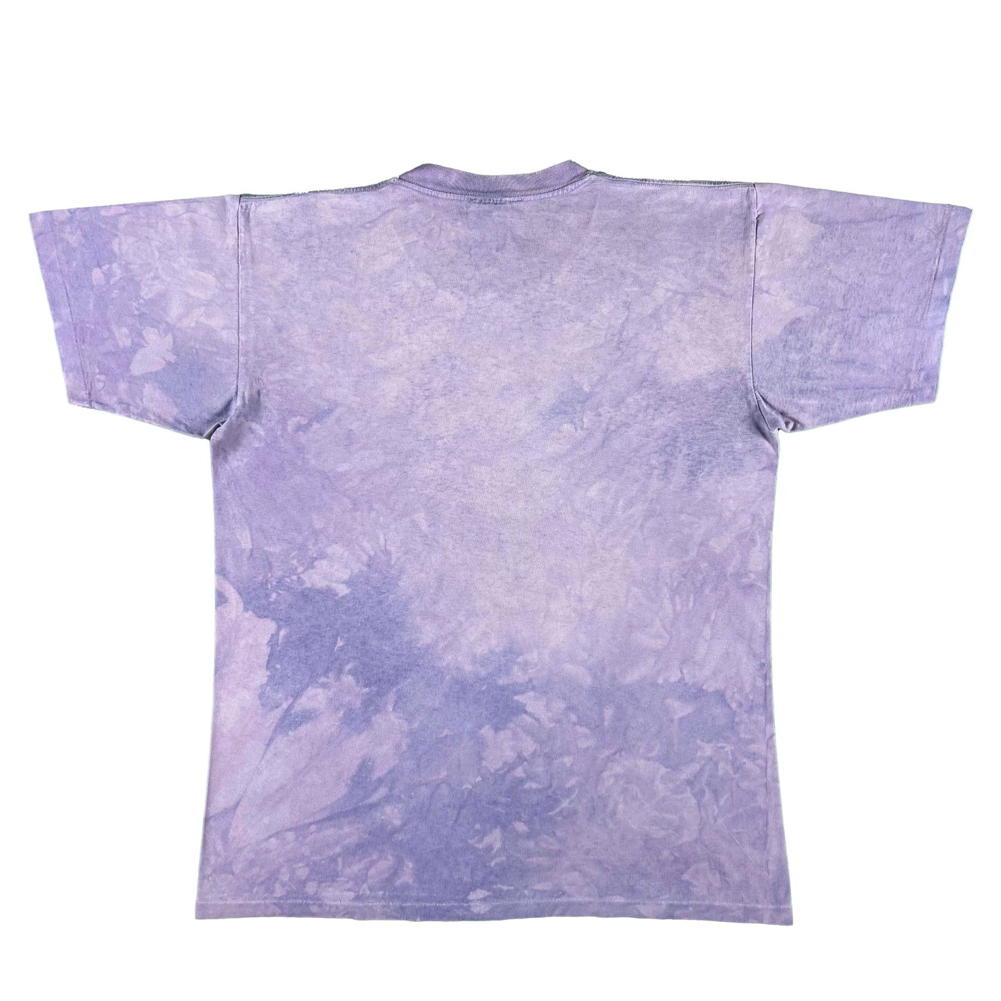 90s Purple Dyed Floral Art Tee- L