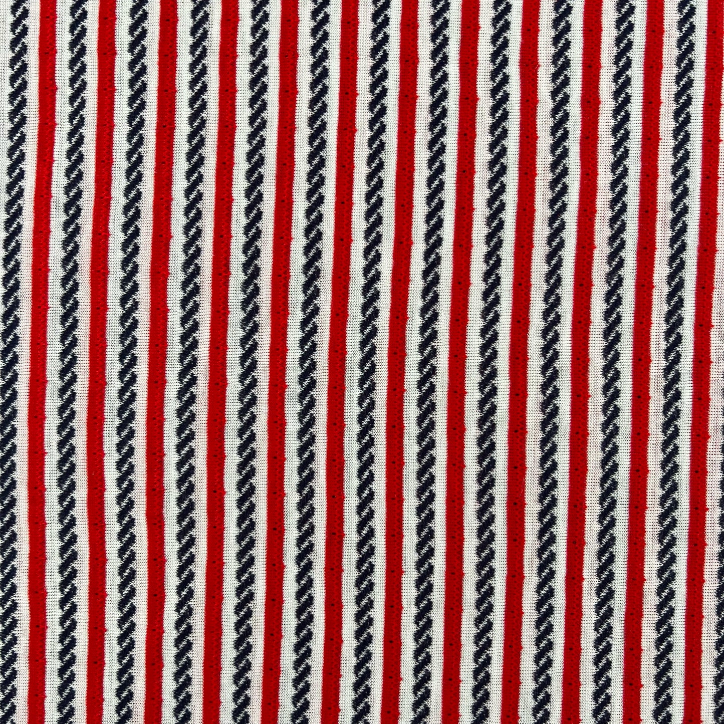 70s Red, White, & Blue Striped Knit Tank Top- M