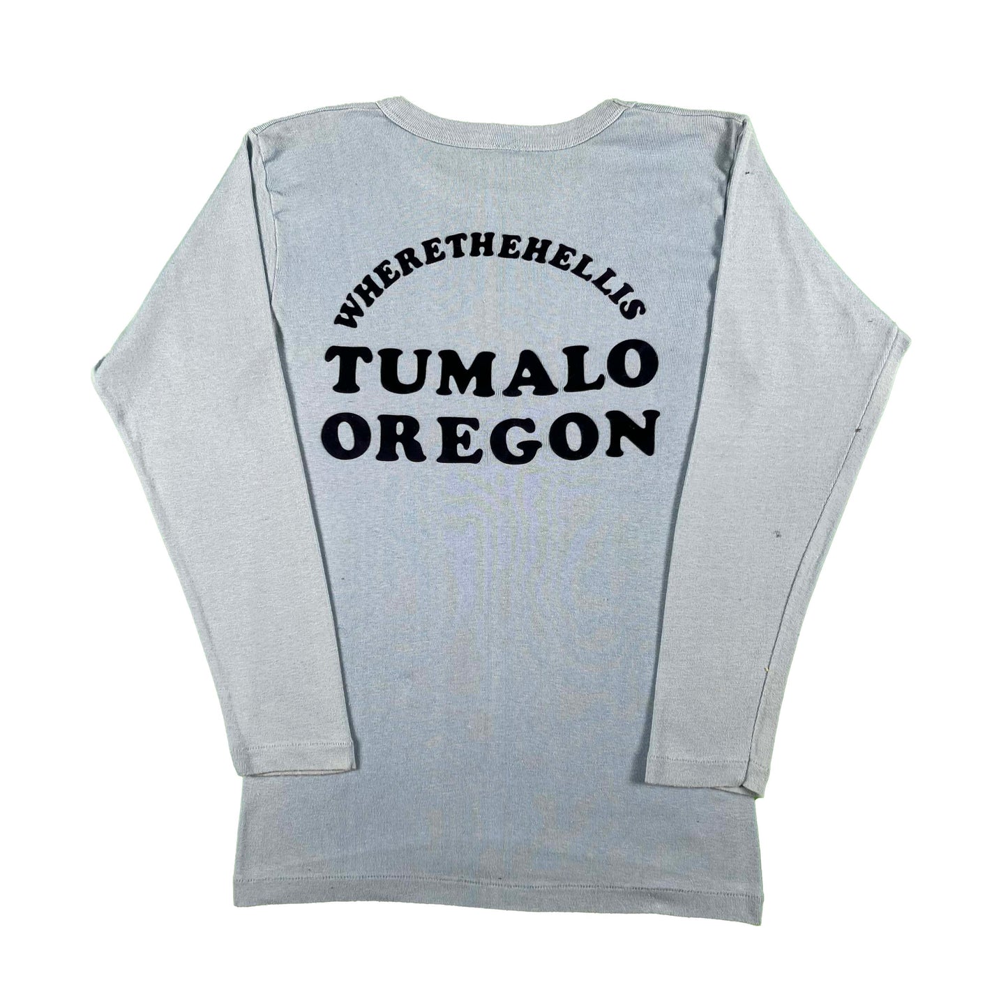 70s Where the Hell is Tumalo Oregon LS Tee- S