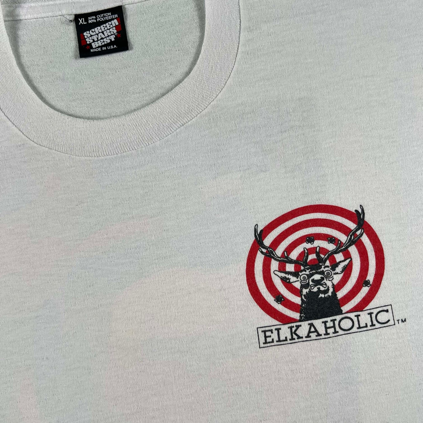 90s Elkaholic Crack Shot Tee- XL
