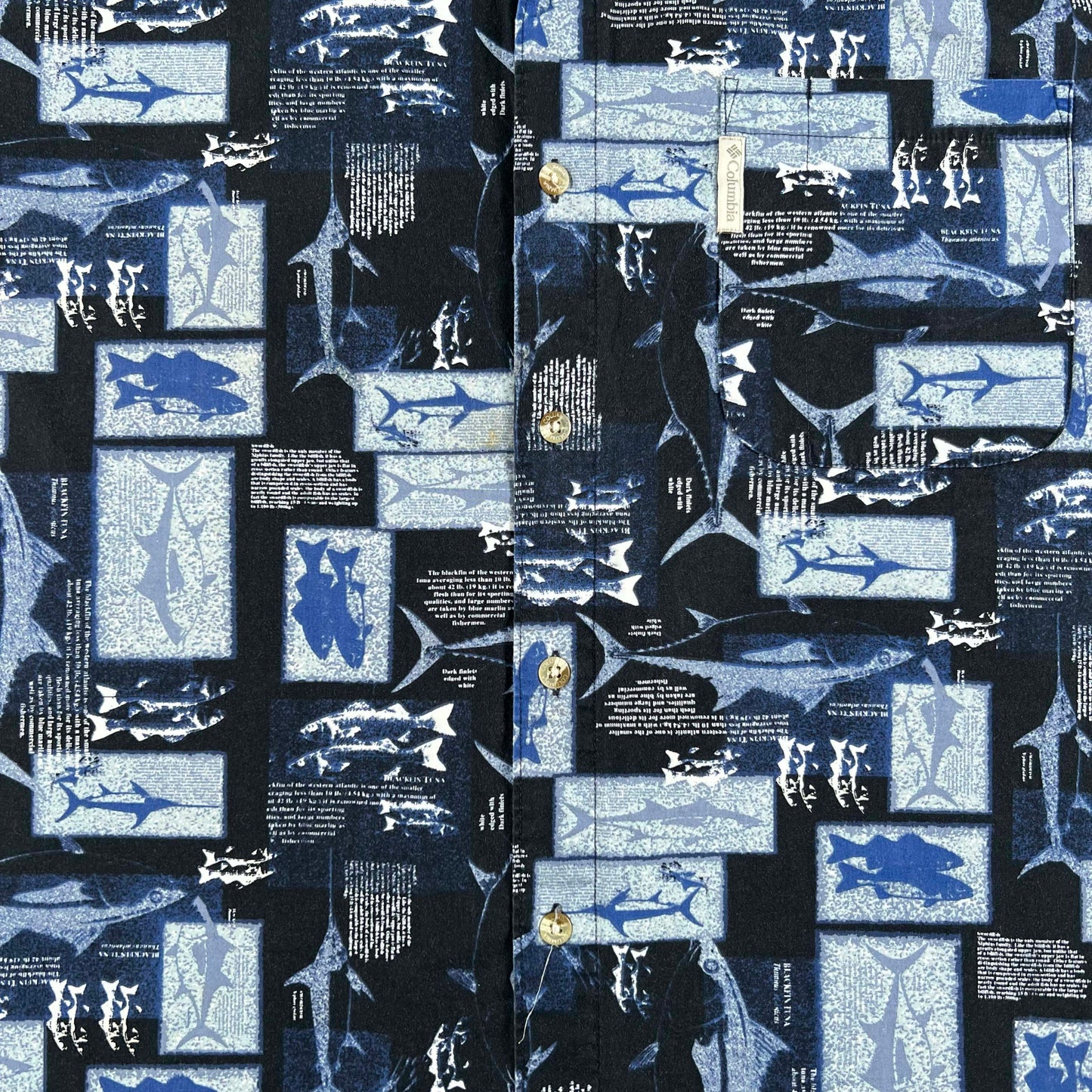 90s/00s Columbia Fish Print Button Up Shirts- SELECT SHIRT