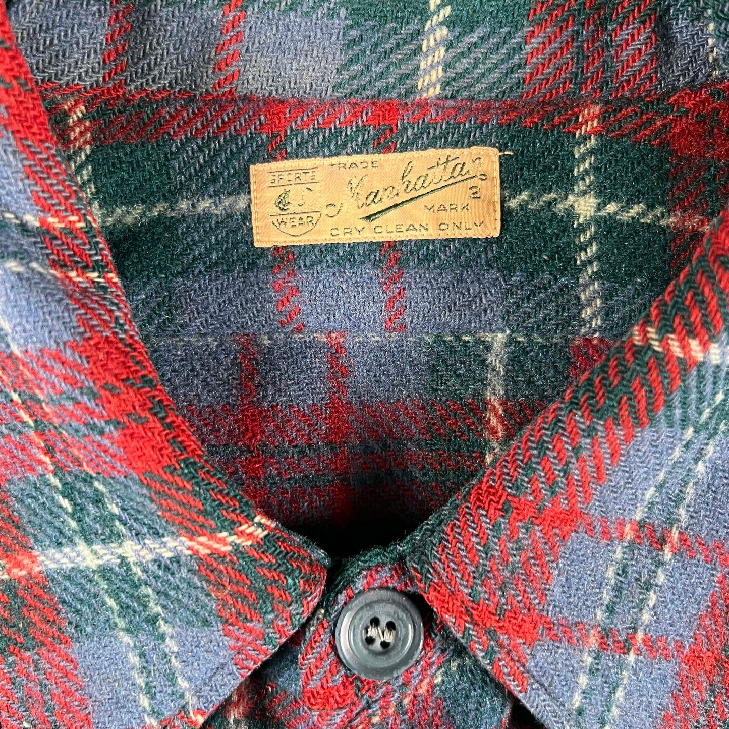 40s Manhatten Flannel Shirt- M