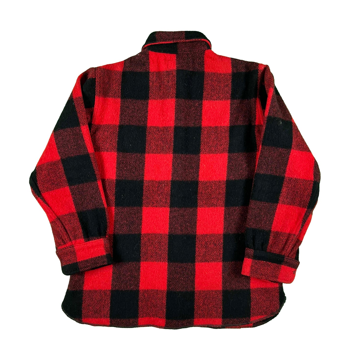 60s Orvis Buffalo Plaid Wool Flannel Shirt- M