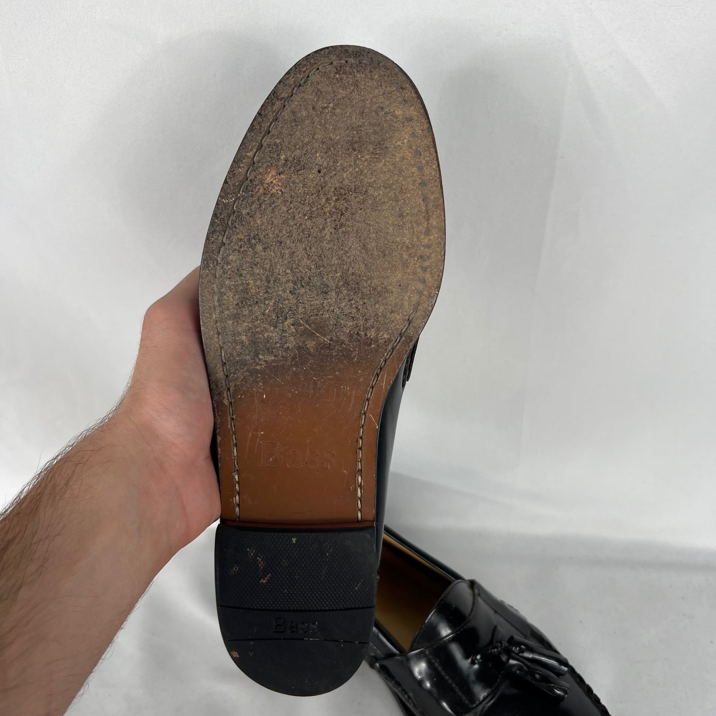 90s G.H. Bass Black Leather Tassel Loafers- M's 10, W's 11.5