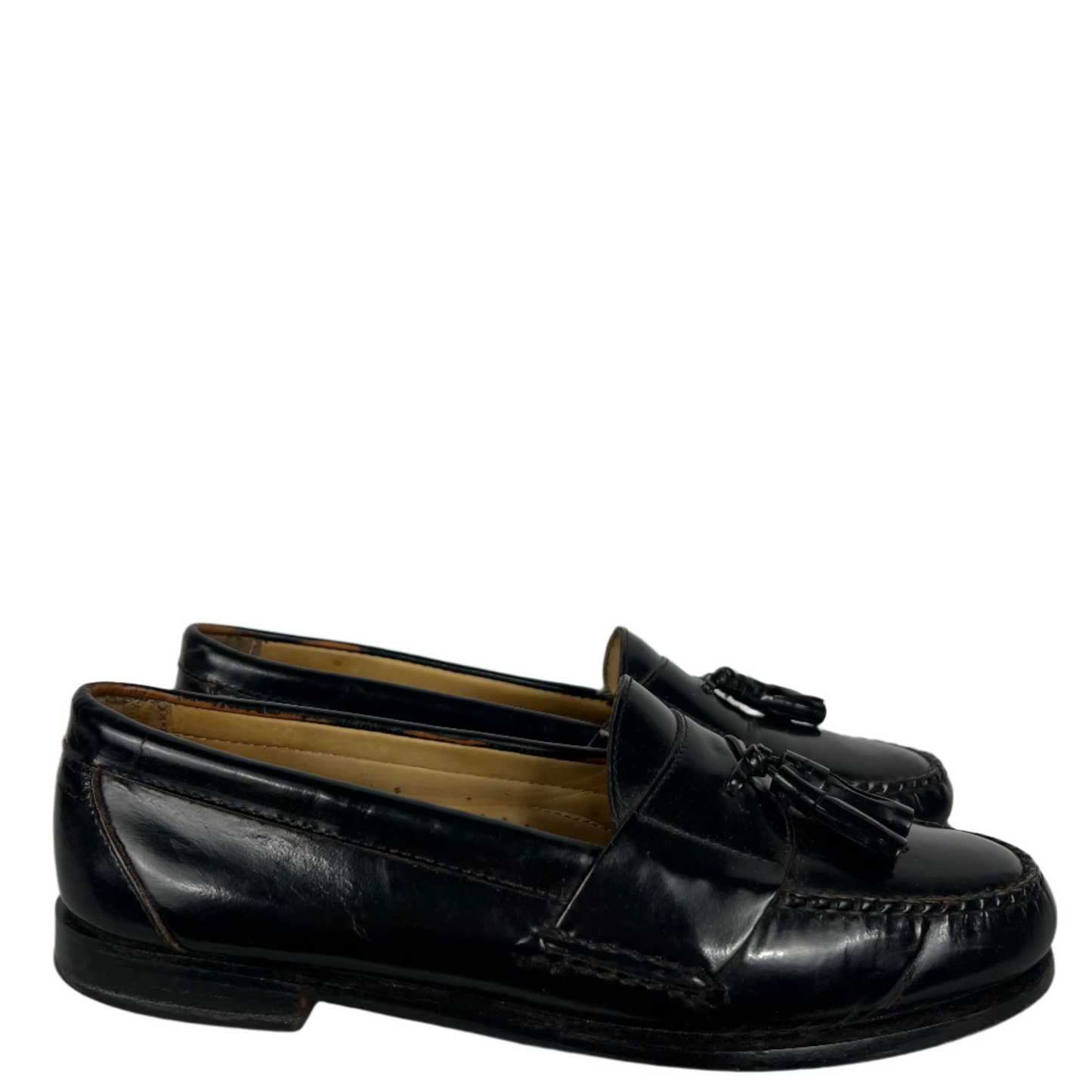 90s G.H. Bass Black Leather Tassel Loafers- M's 10, W's 11.5