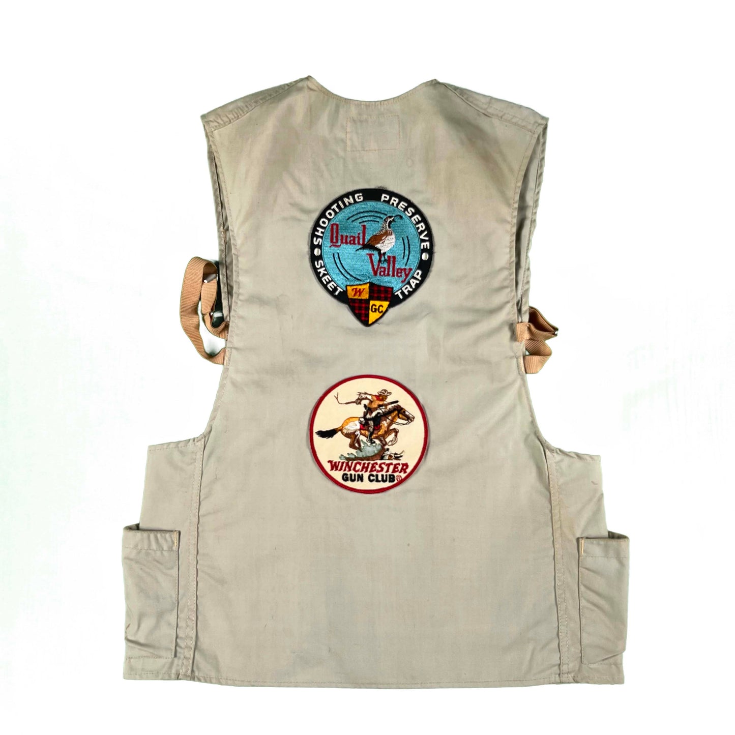40s/60s Campus Flannel and Patched Hunting Vest Combo- M