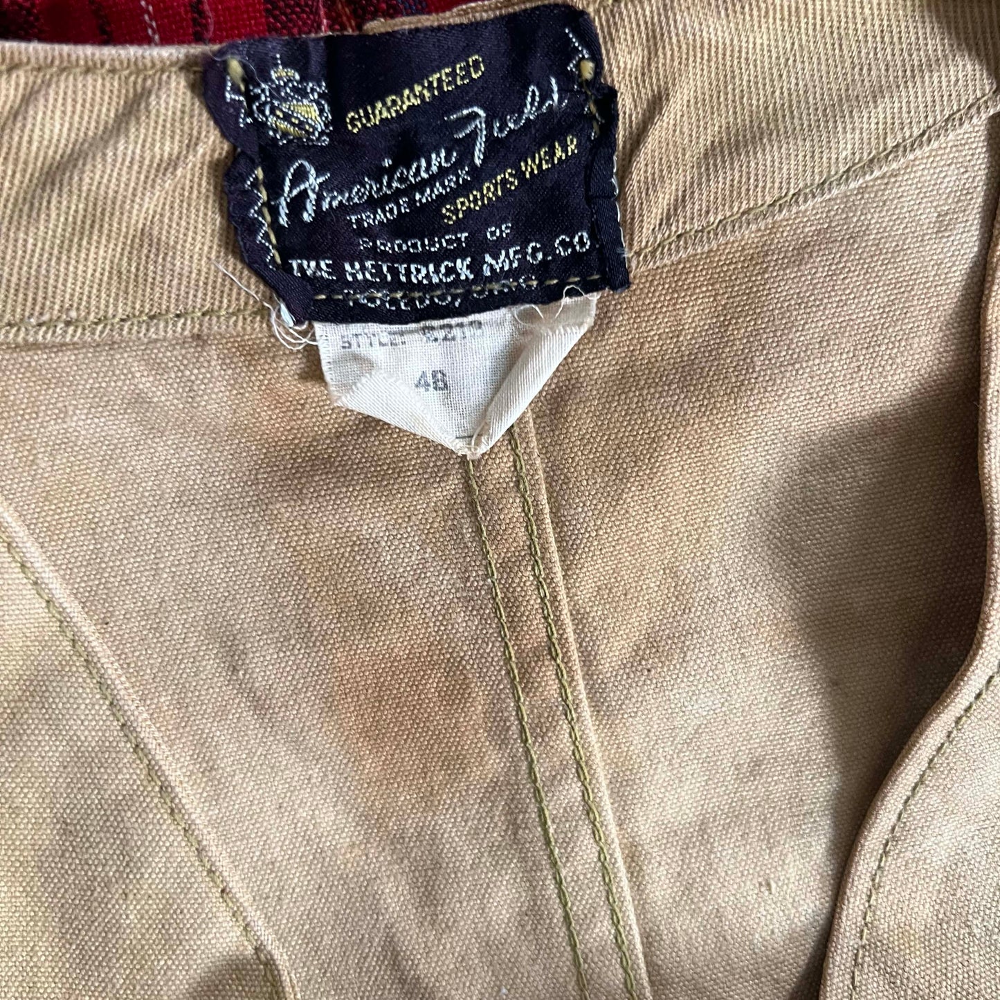 50s Plaid Flannel and Shotgun Shell Hunting Vest Combo- XL