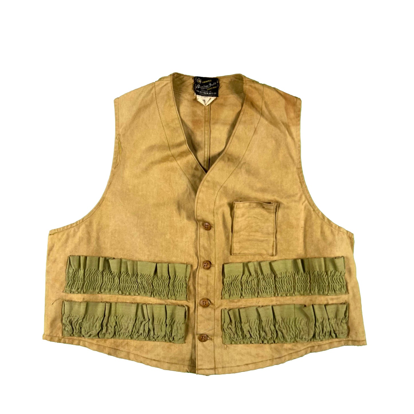 50s Plaid Flannel and Shotgun Shell Hunting Vest Combo- XL