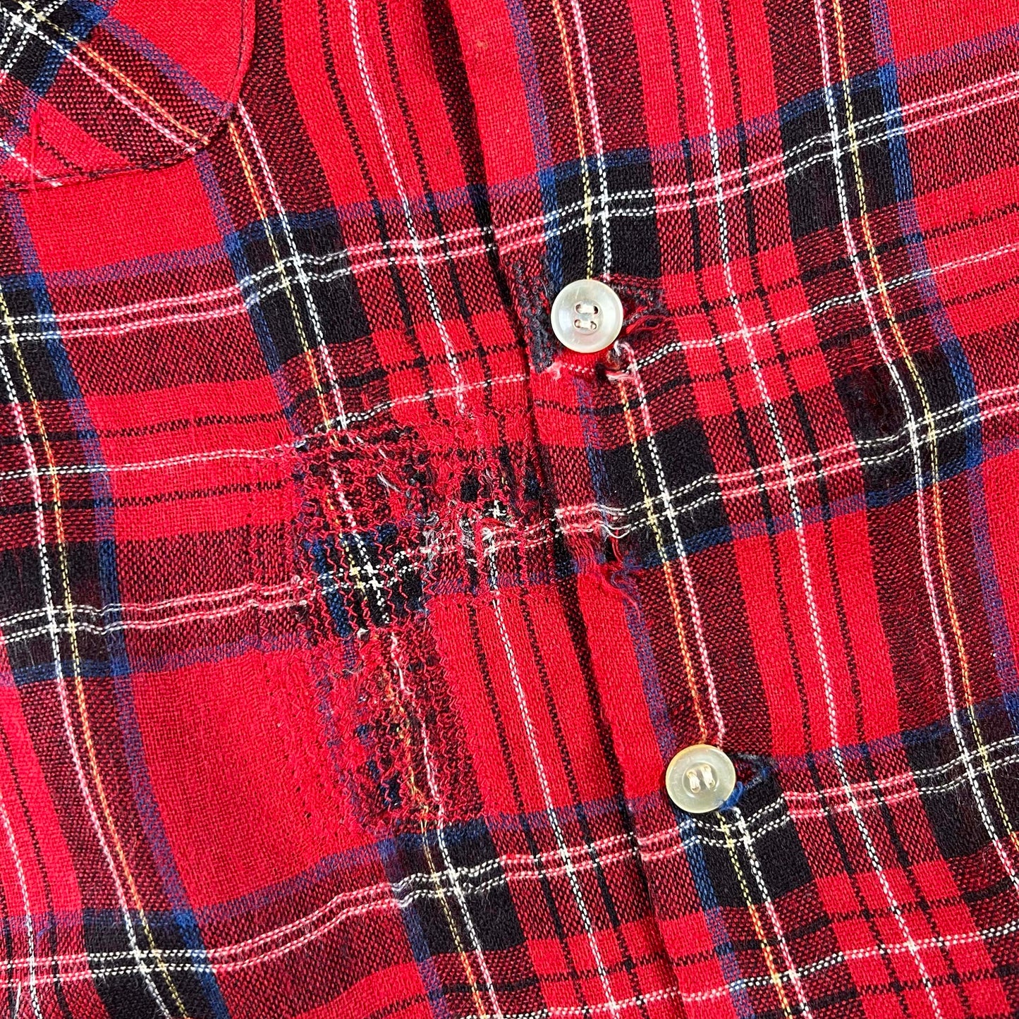 50s Plaid Flannel and Shotgun Shell Hunting Vest Combo- XL