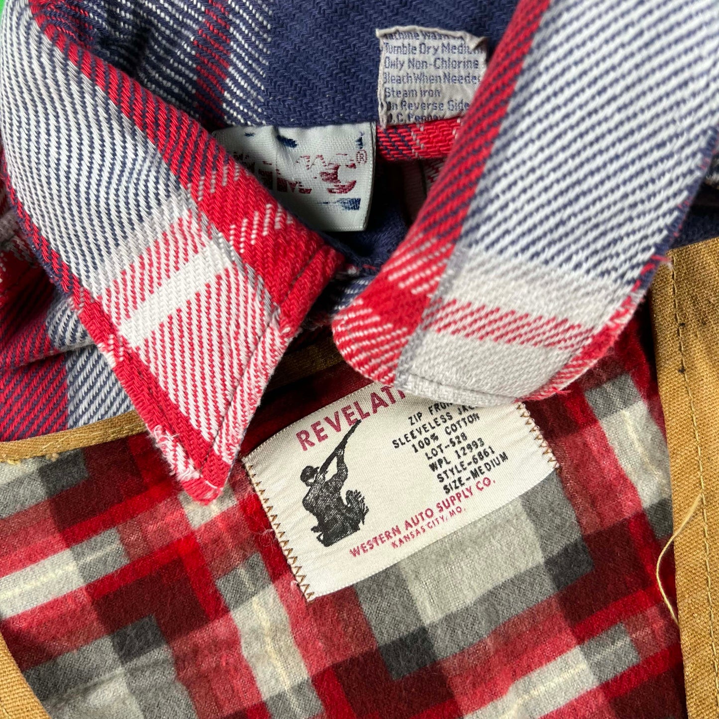 60s/70s Big Mac Flannel and Zip Hunting Vest Combo-