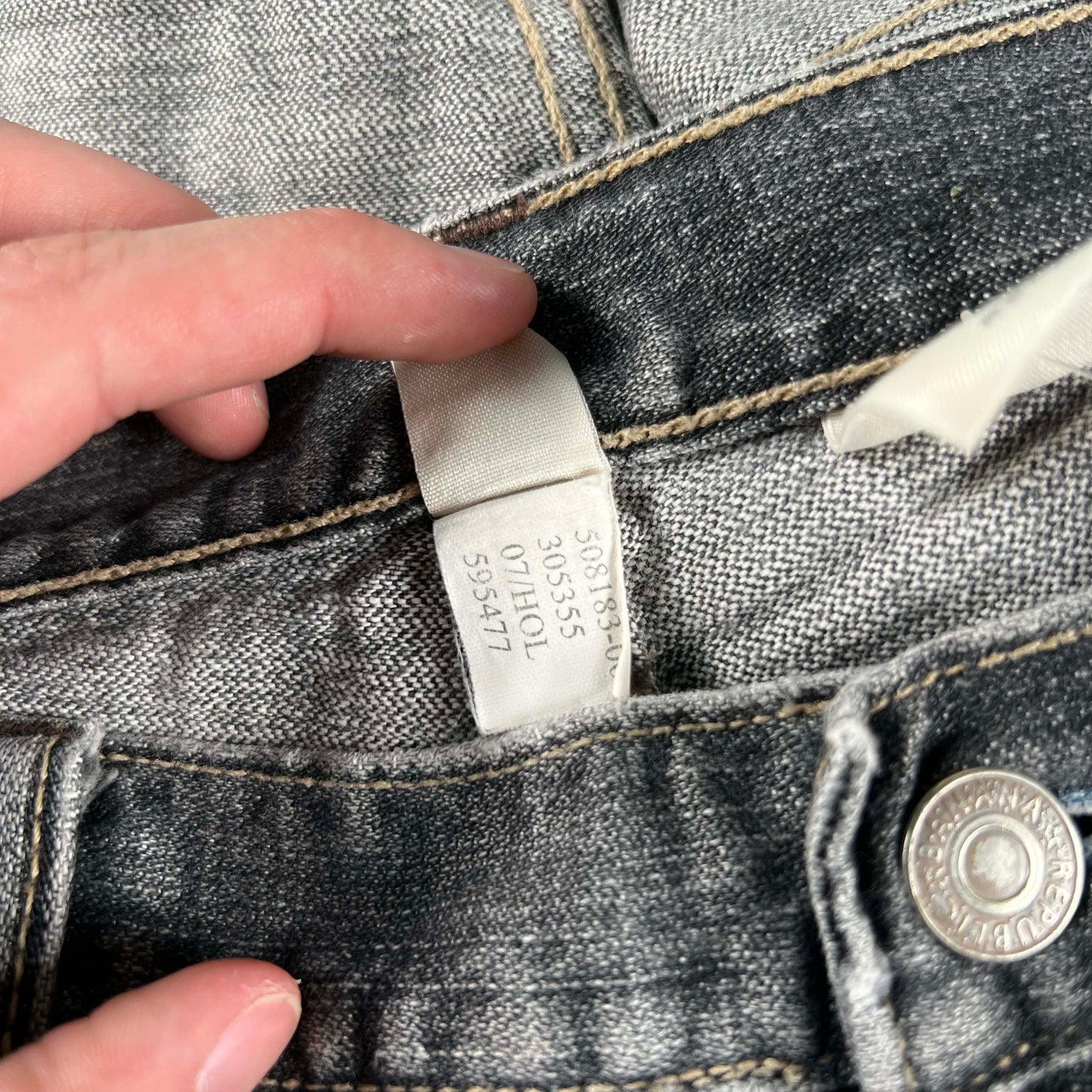 2007 Banana Republic Faded Black Wide Leg Denim- SELECT PAIR