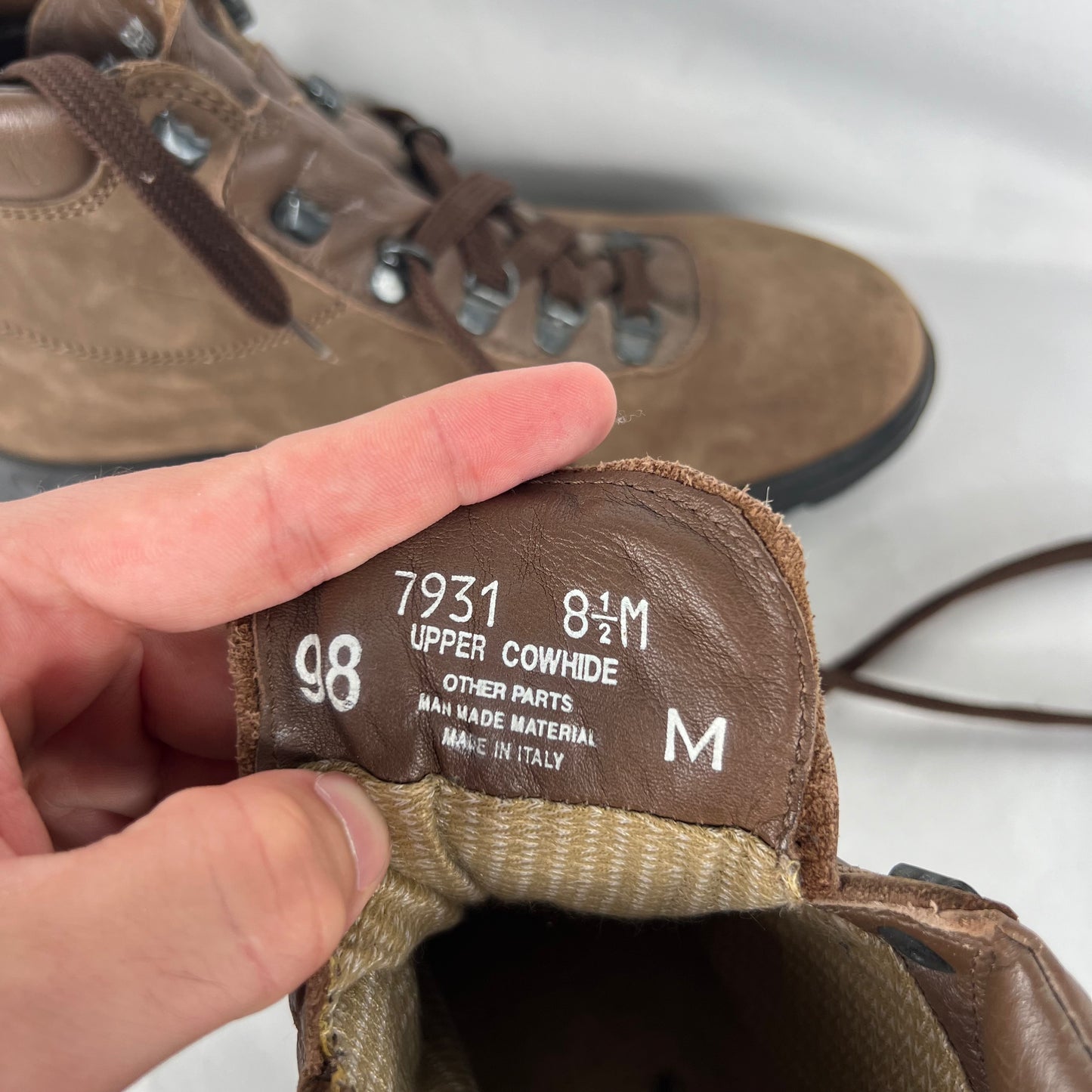 90s Vasque Italian Hiking Boots- M's 7, W's 8.5