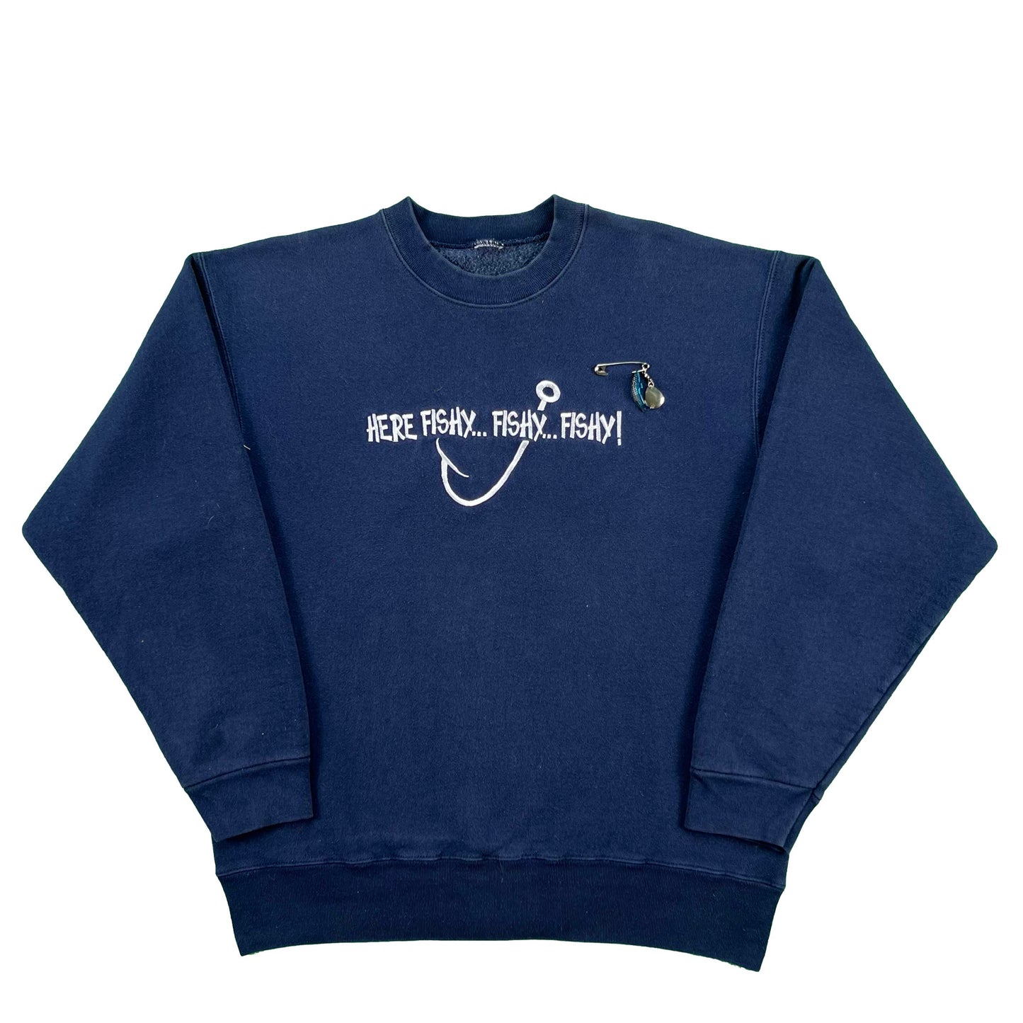 90s Here Fishy...Fishy...Fishy! Charm Sweatshirt- L