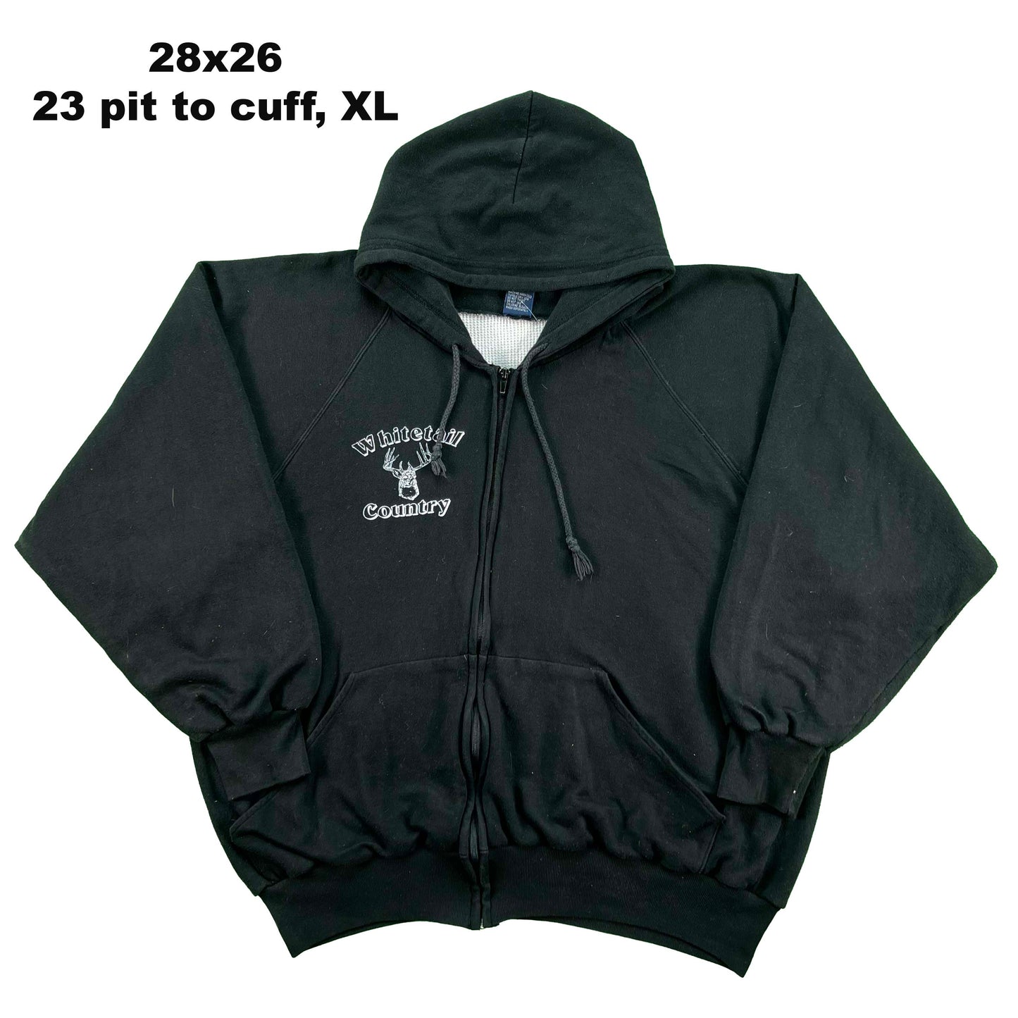Vintage Blank Waffle Lined Zip Up Hoodies- SELECT SWEAT